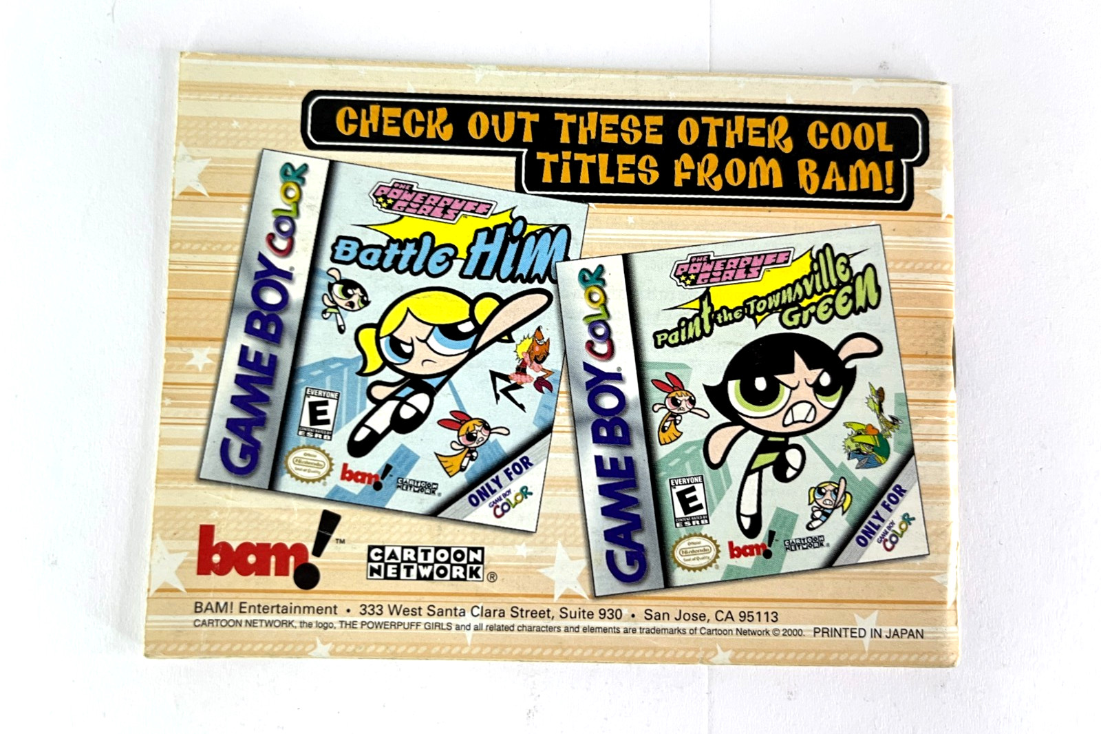The Powerpuff Girls – Bad Mojo Jojo – Gameboy Color – MANUAL ONLY