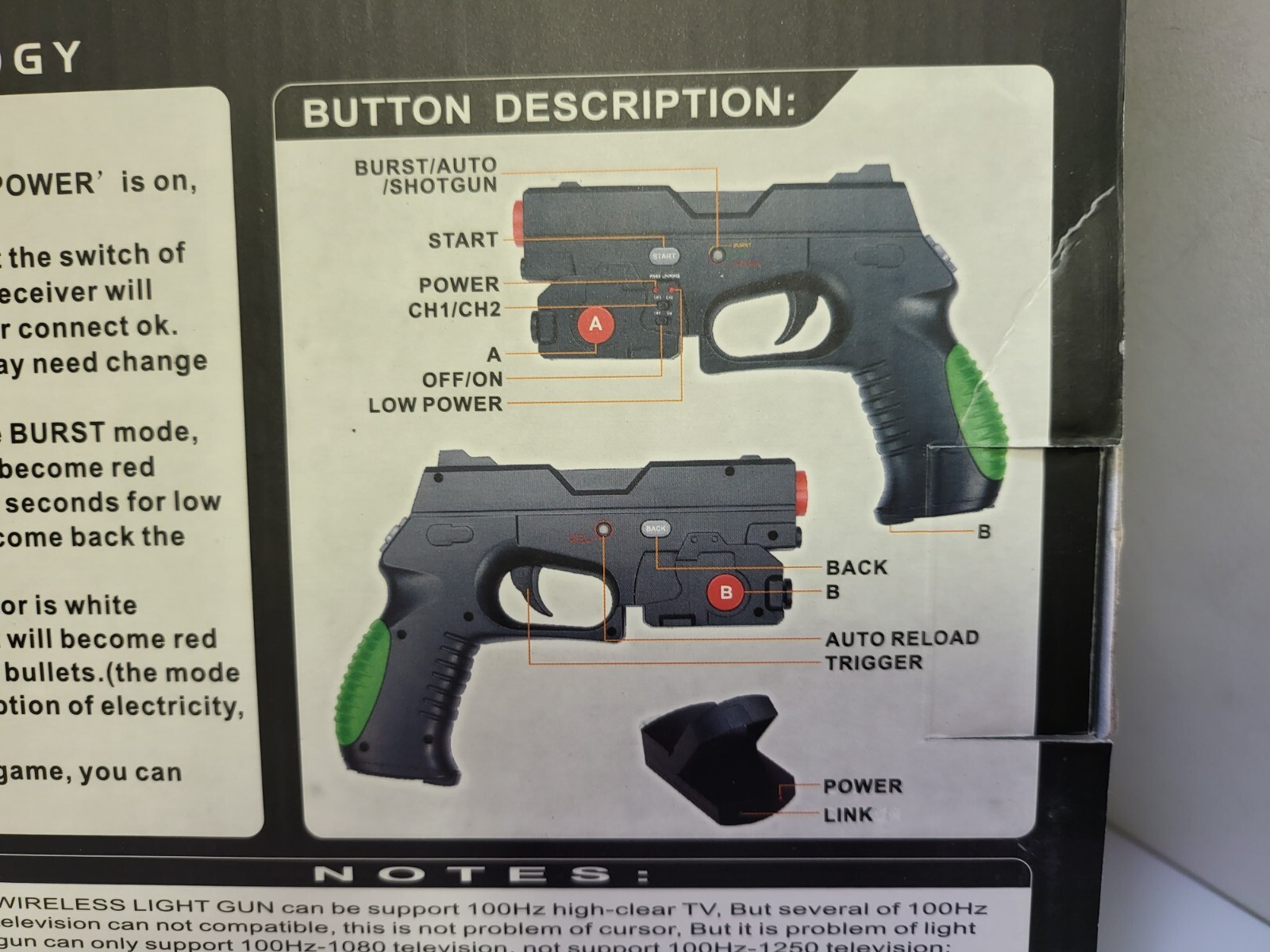 WIRELESS Light Gun Shotgun Auto Reload for Original XBOX FOR CRT TUBE TYPE TV
