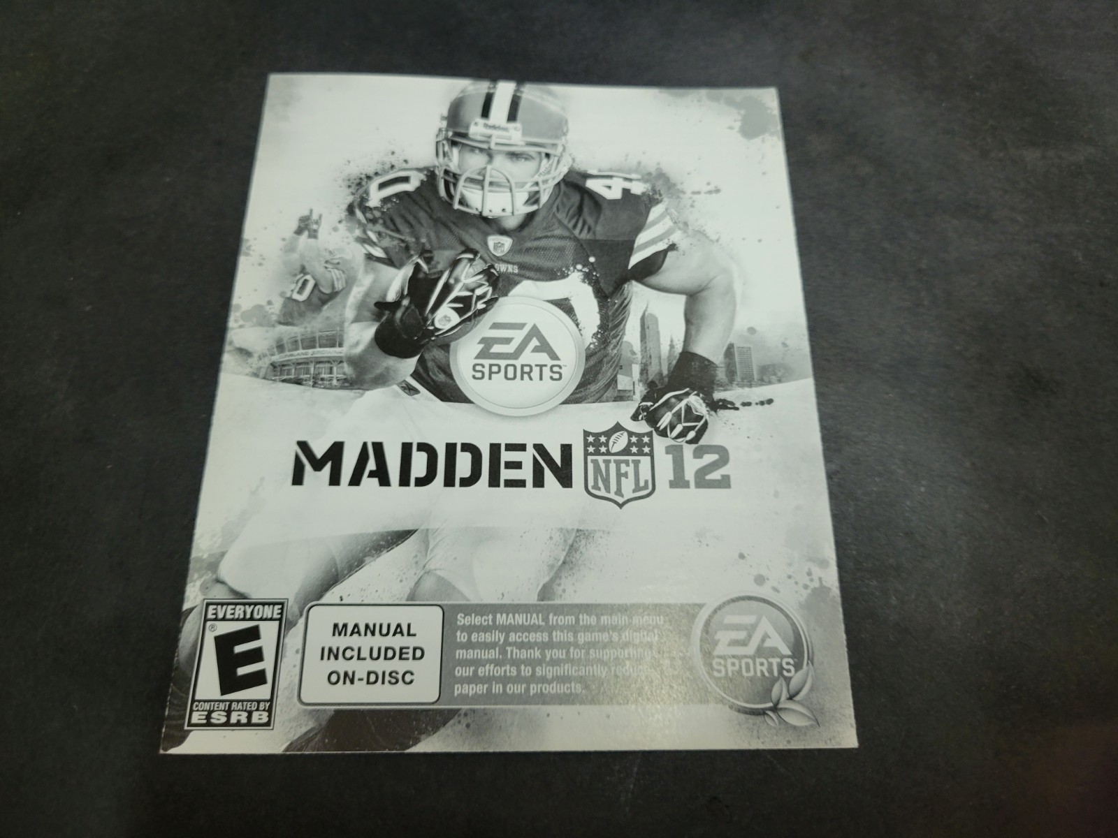 Madden 12 NFL Football 2012 PS3 Playstation 3 Instruction Manual Only