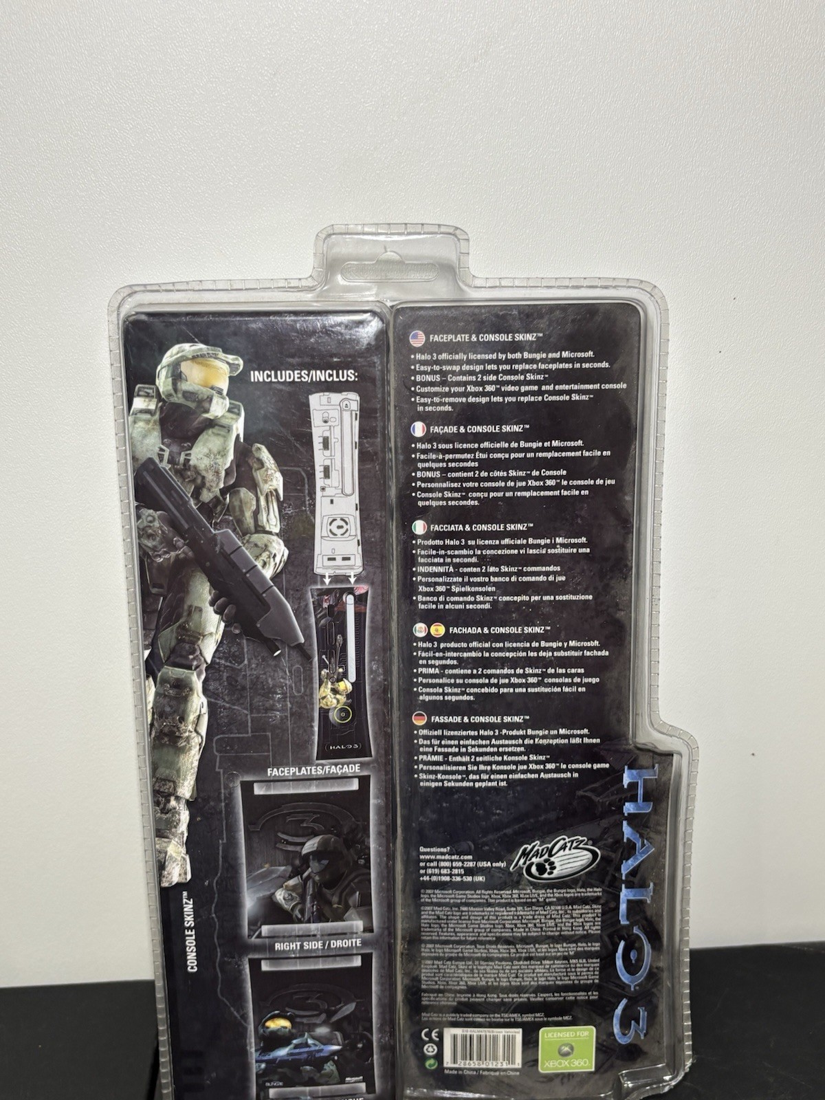 SEALED Halo 3 Master Chief Faceplate and Skin for Microsoft Xbox 360 Console NEW