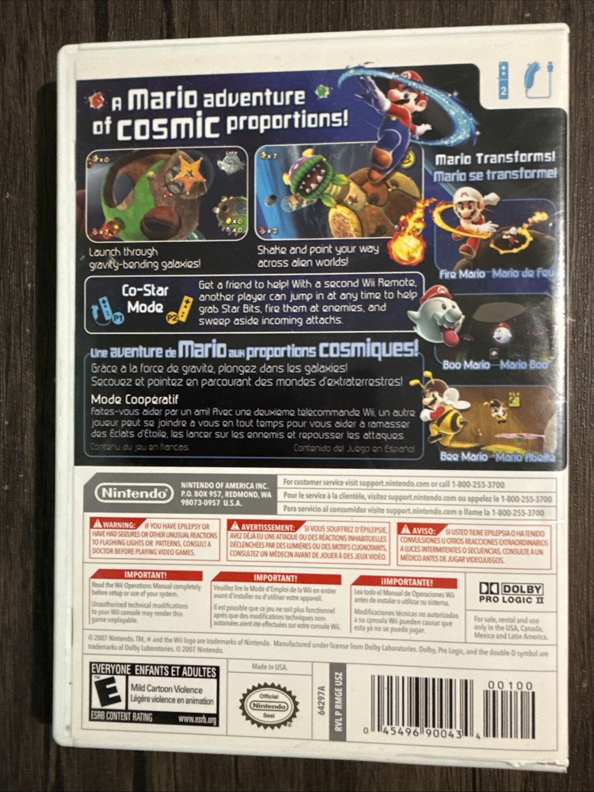 Wii Super Mario Galaxy (2007, Nintendo Wii) Complete w/ Manual