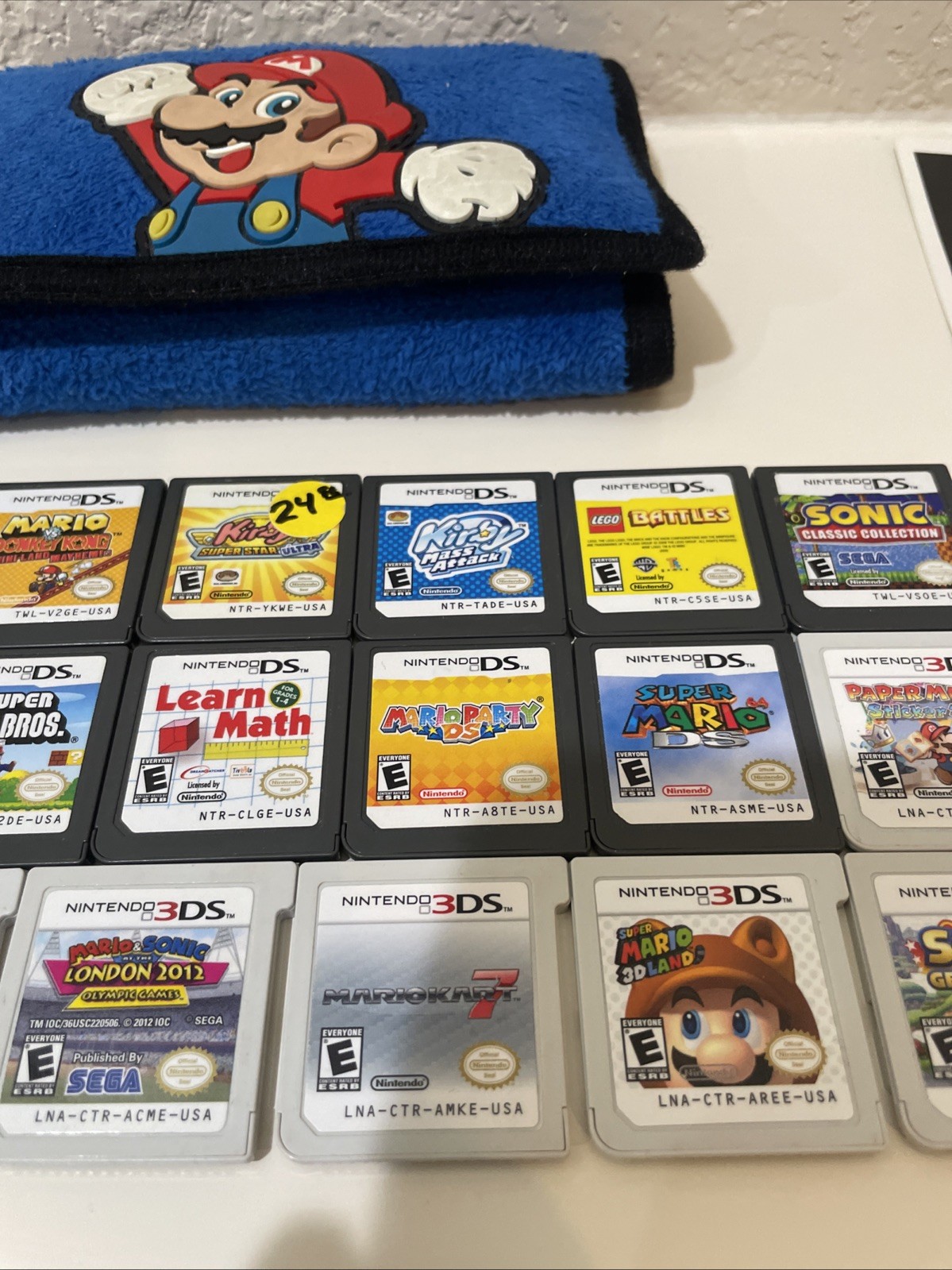 Nintendo DS & 3DS Game Lot Bundle Pokémon, Kirby, Mario, Sonic, 18 Games + Case