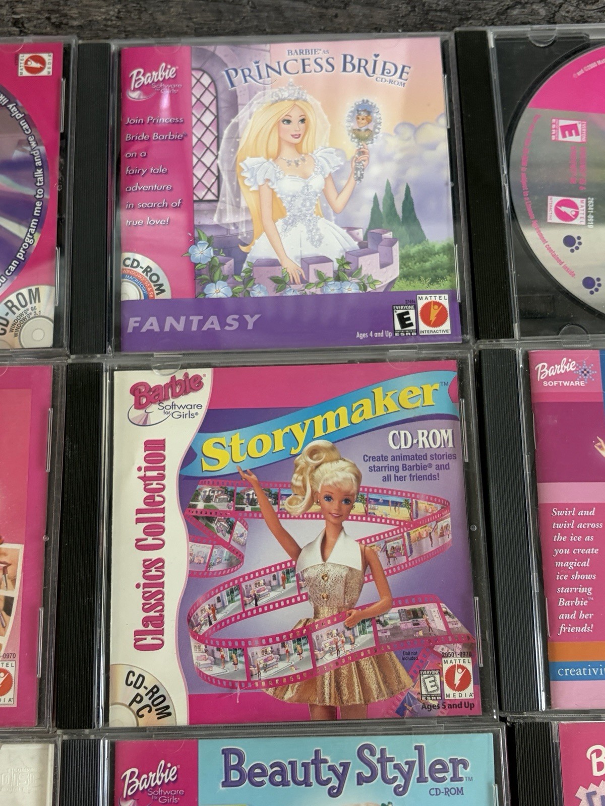 HUGE Lot of 16 90’s to Early 2000s Barbie PC CD-ROM Games