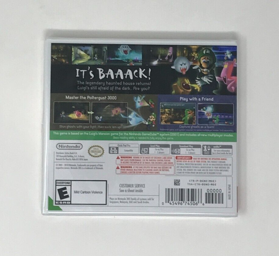 Luigi’s Mansion Nintendo 3DS Brand New & Factory Sealed!