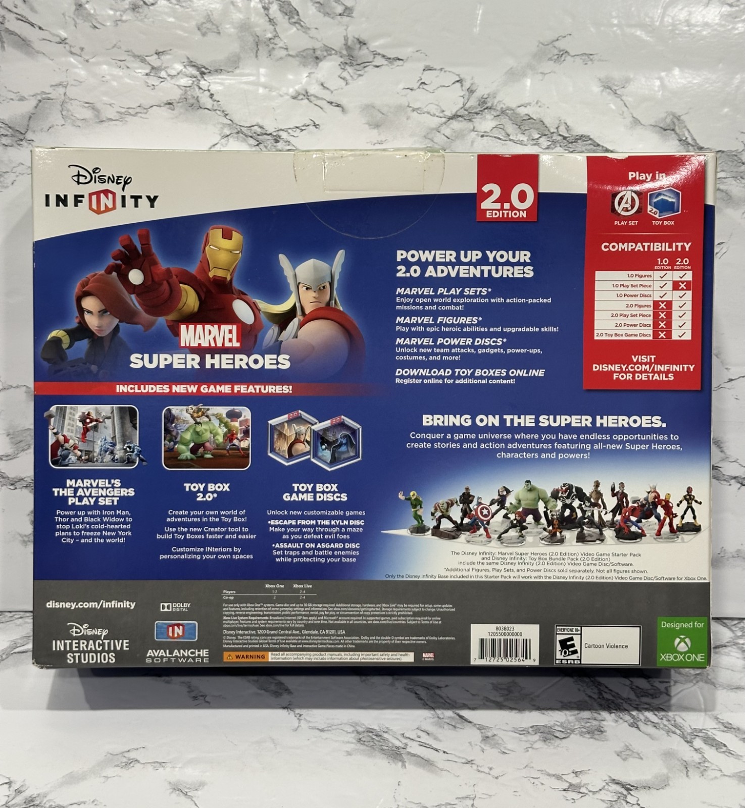 Disney Infinity 2.0 Marvel Super Heroes Starter Pack + Game Xbox One 8038023 NIB