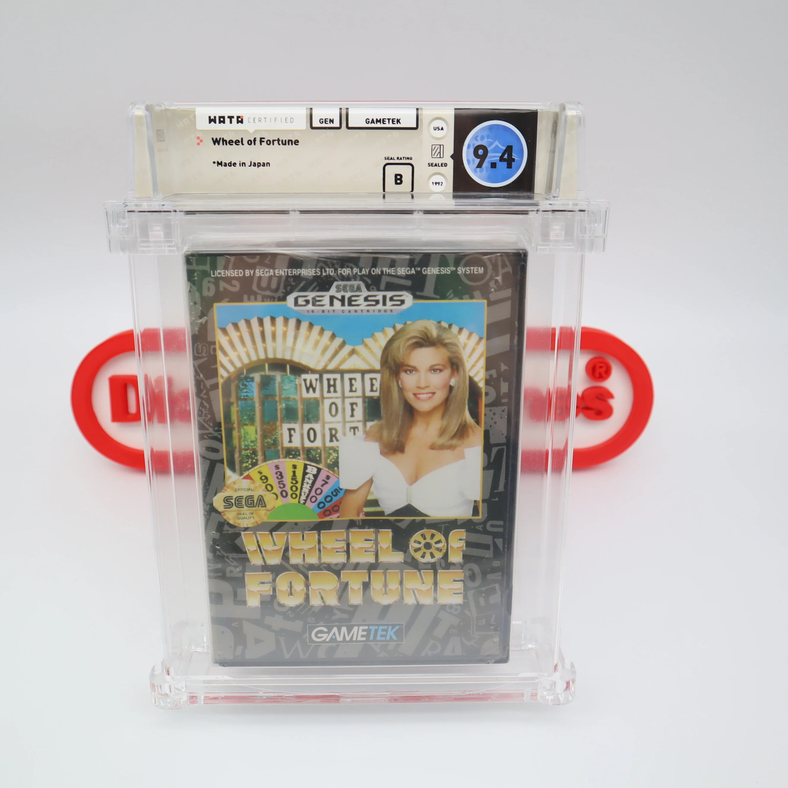 Sega Genesis WHEEL OF FORTUNE – CLAMSHELL CASE! WATA GRADED 9.4 B! NEW & Sealed!
