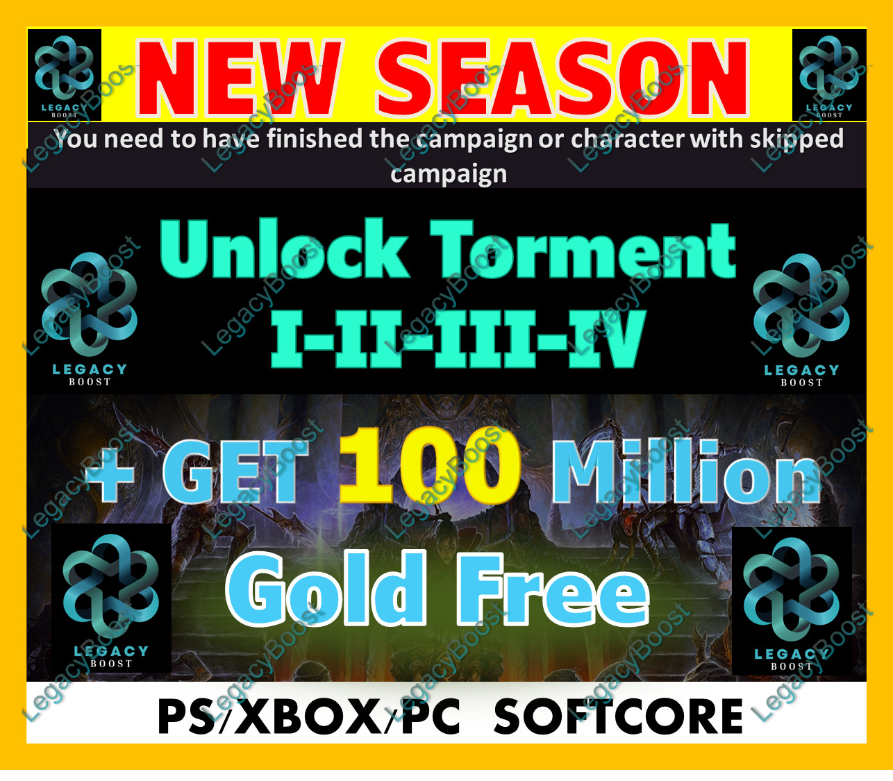 🔥DIABLO 4 IV SEASON 13✨POWER LEVELING✨GLYPH PIT RUN GOLD MATS RUNES✅PC PS XBOX