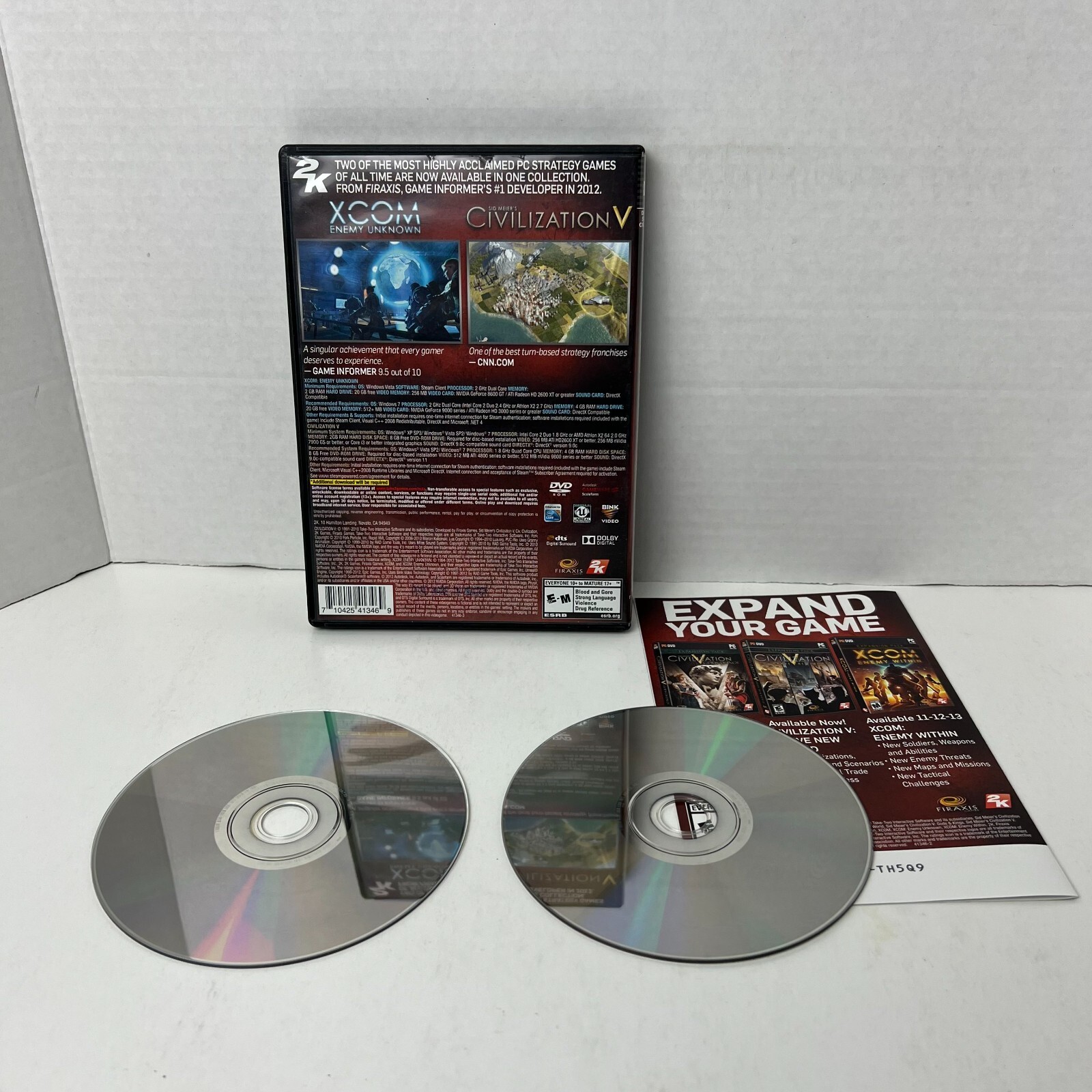 XCOM Enemy Unknown Sid Meier Civilization PC DVD Video Game Complete With Key