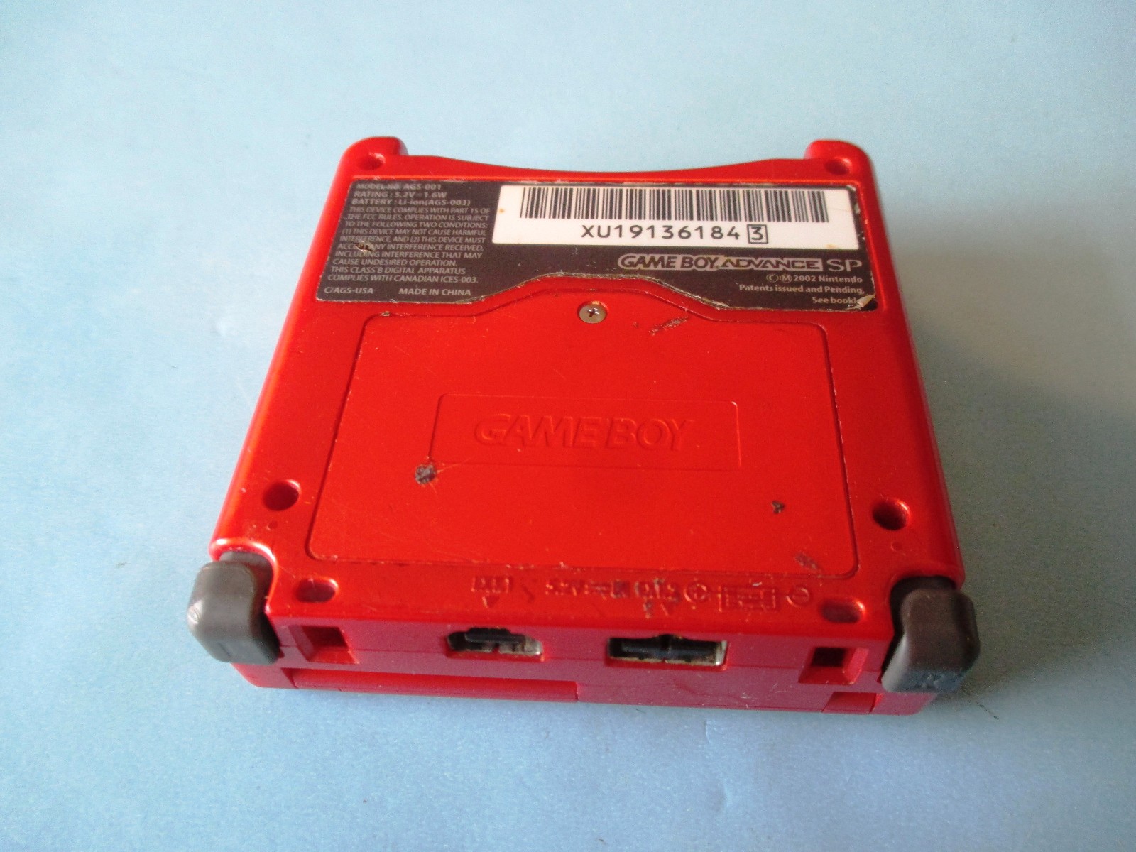 Nintendo Game Boy Advance SP Flame Red System w/Charger FREE Ship!