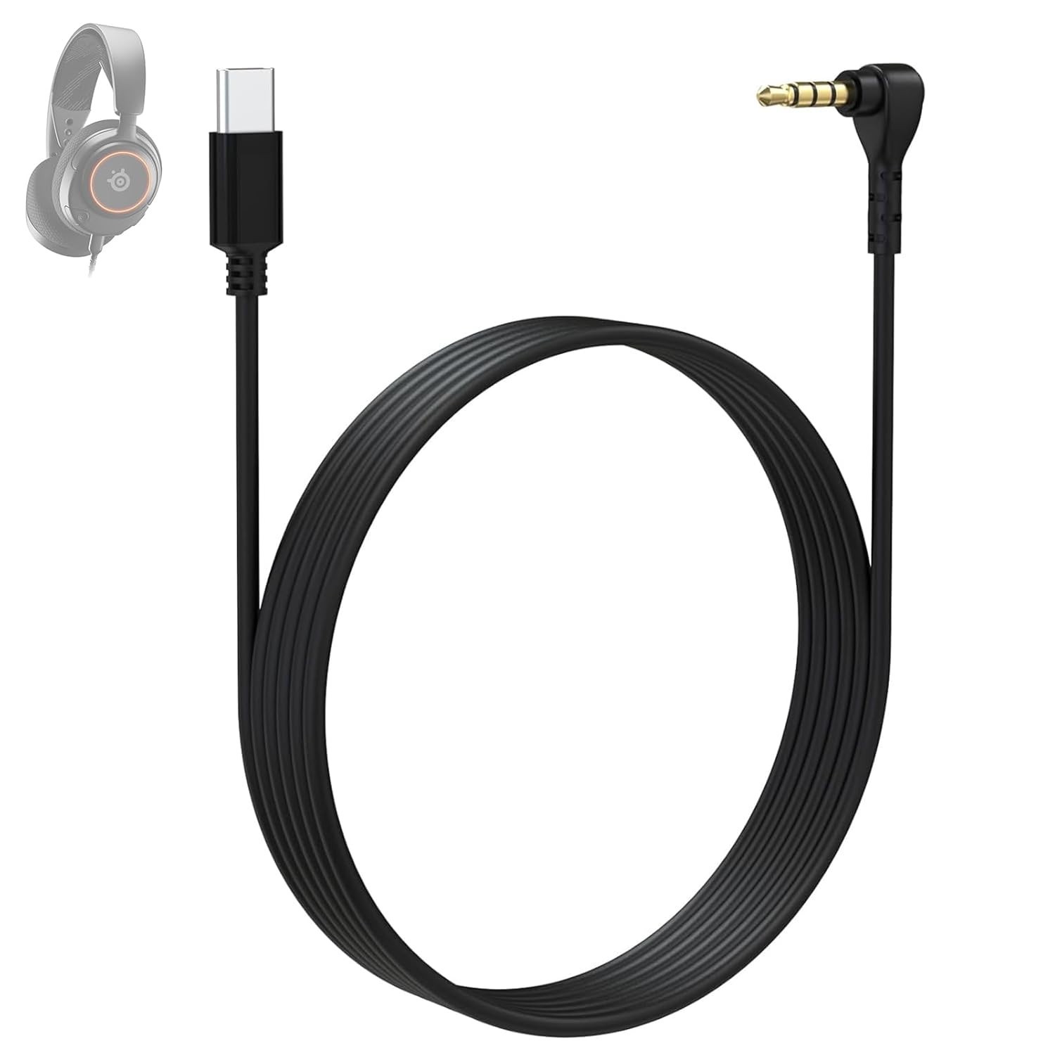 SteelSeries Arctis Nova 3 5ft USB-C to 3.5mm Gaming Headset Cable – Durable, …