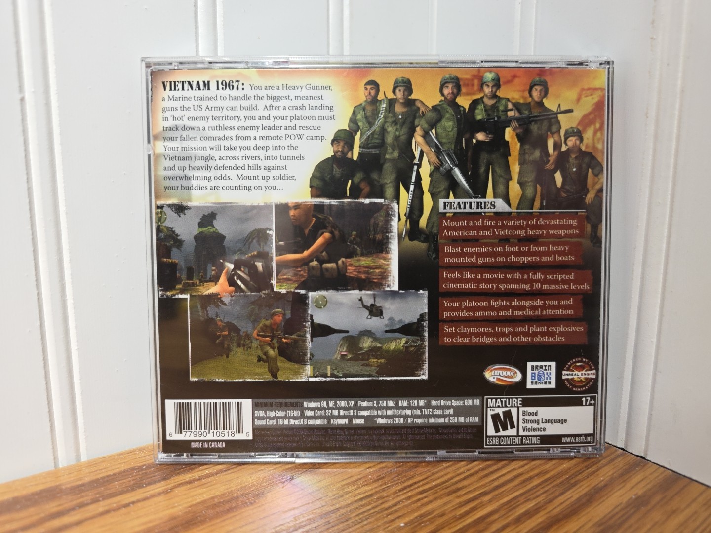 Marine Heavy Gunner Vietnam PC CD-ROM 2004 Windows Tested Working!