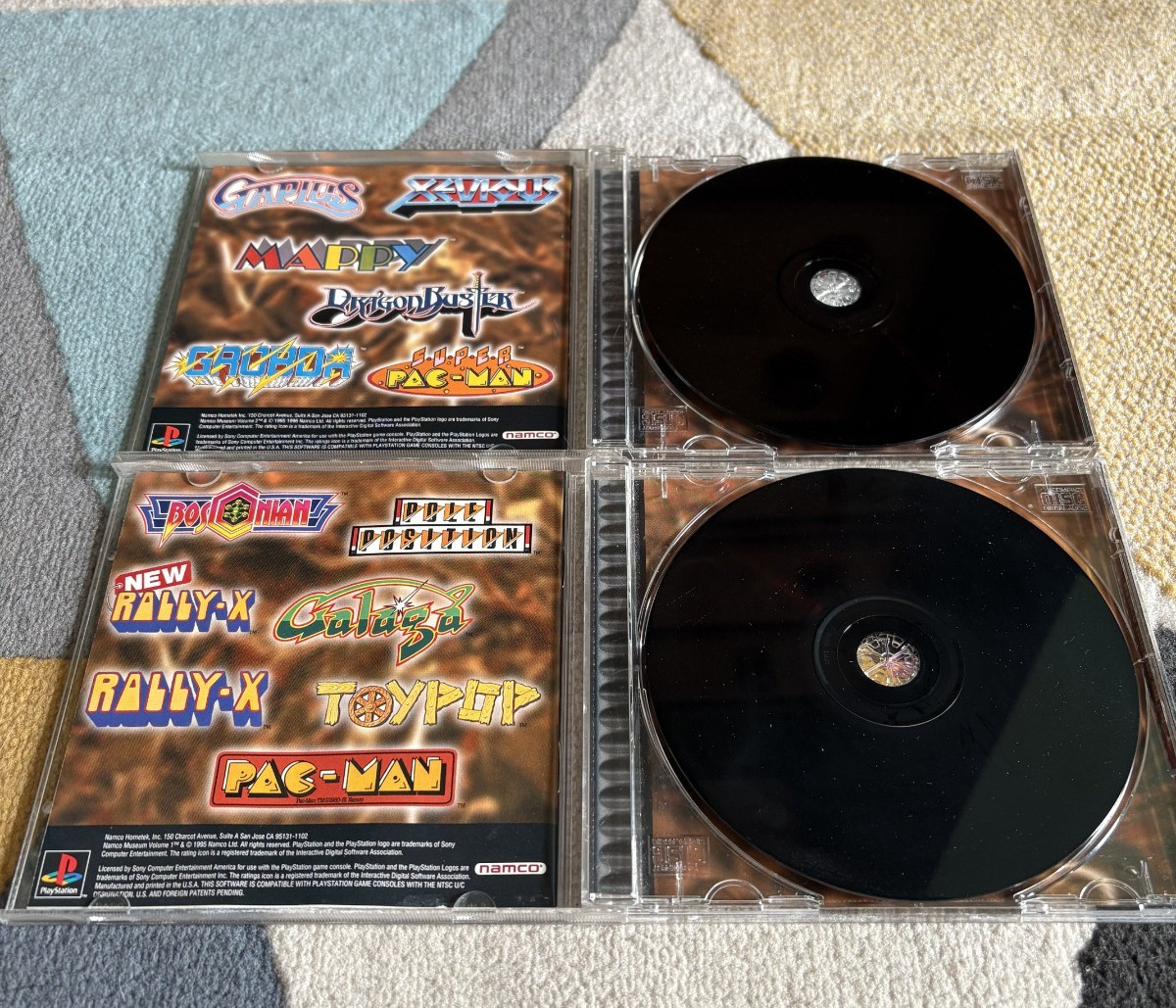 Namco Museum Vol. 1 2 3 4 5 Encore PlayStation 1 PS1 N A M C O Complete Tested