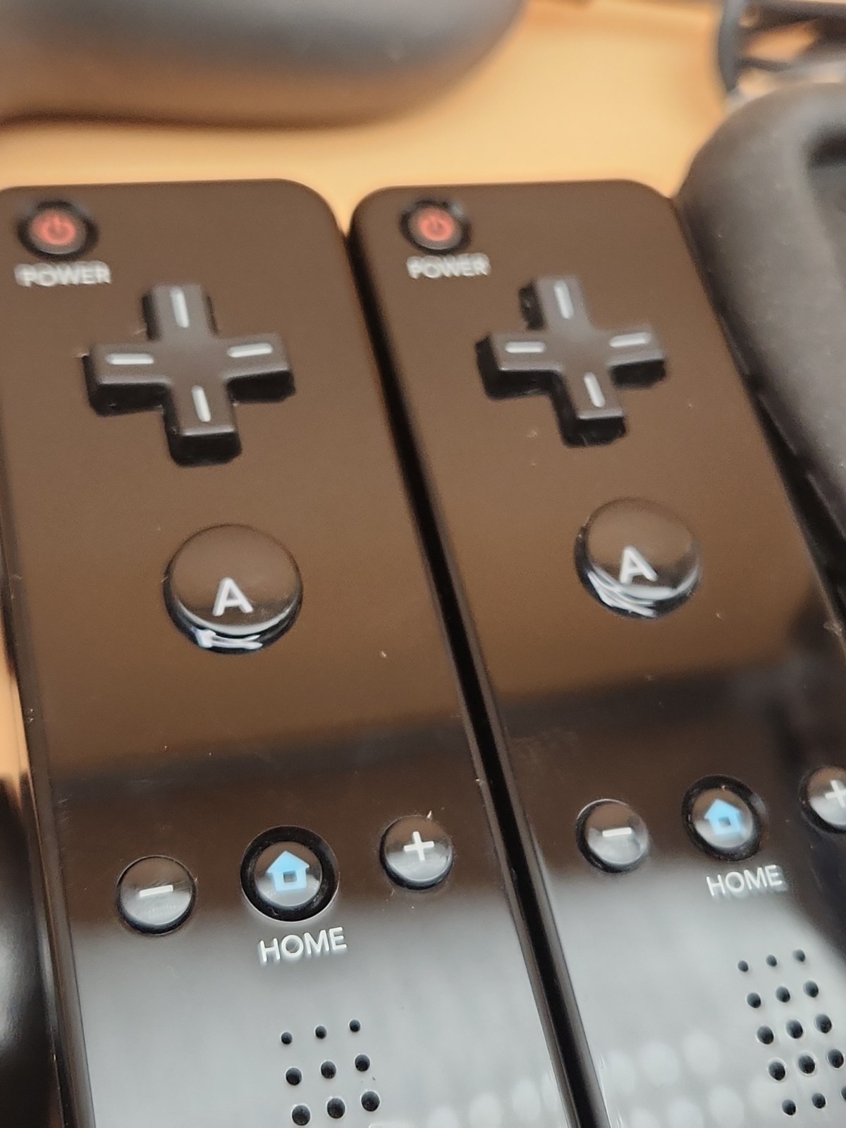 Nintendo OEM Wii Remote Controller MotionPlus Black RVL-036 Tested Lot of 2