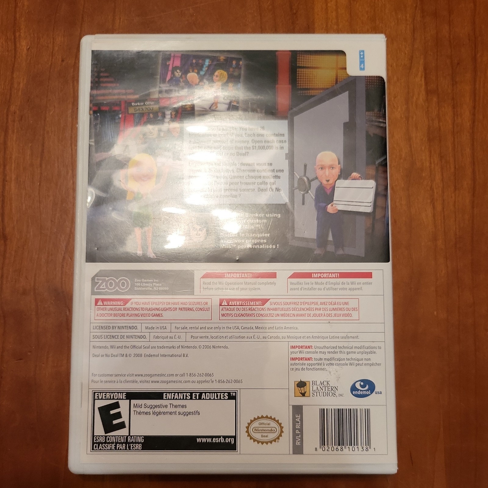 Zoo Deal or No Deal – Nintendo Wii (2006) Complete w/ Manual E-Everyone NTSC-U/C