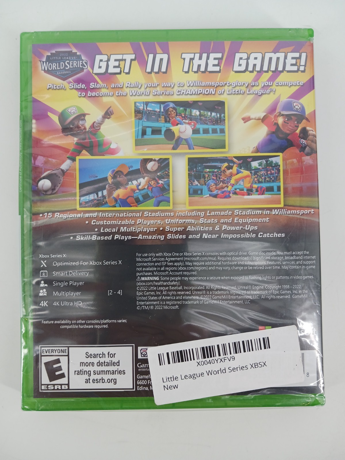 Little League World Series Baseball 2022 Game Mill Xbox Series X One New Sealed