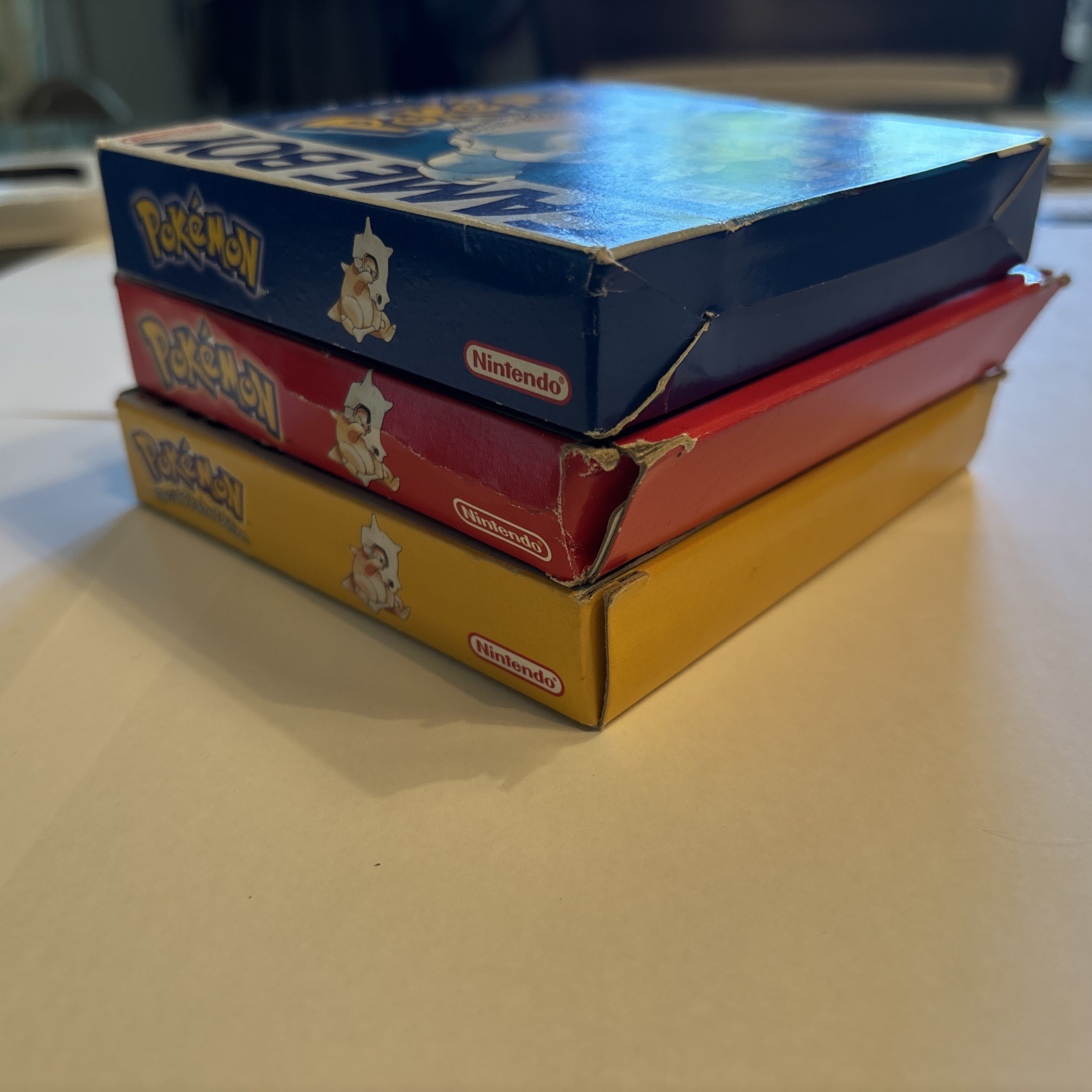 Pokemon RED BLUE YELLOW Authentic Complete in Box CIB Nintendo GAMEBOY