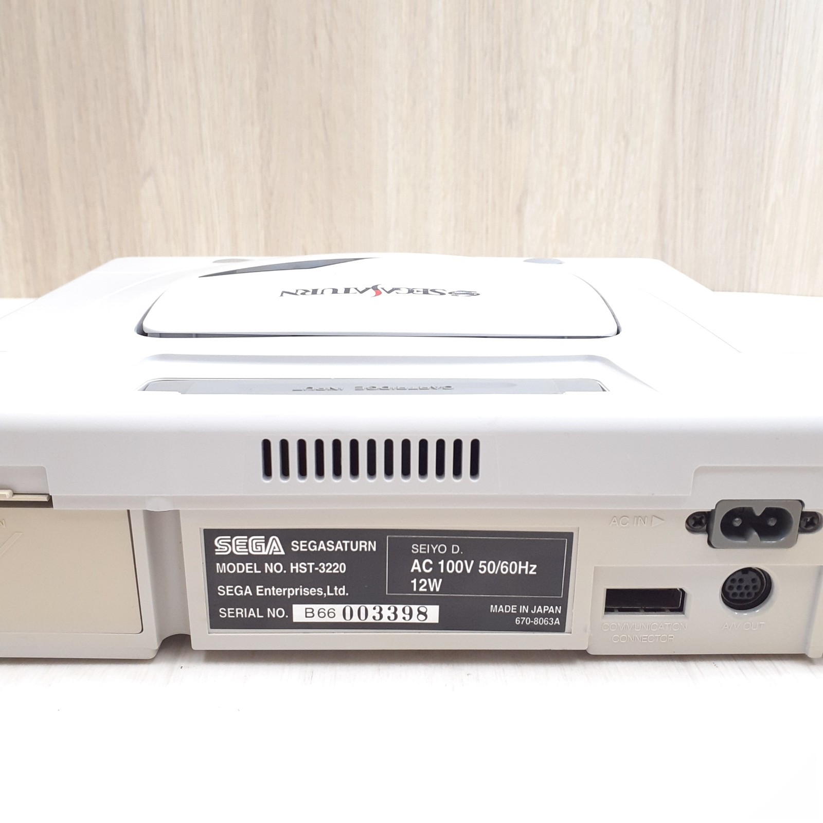 Sega Saturn Console Japan White Bundle with 3 Games 2 Controllers tested NTSC-J