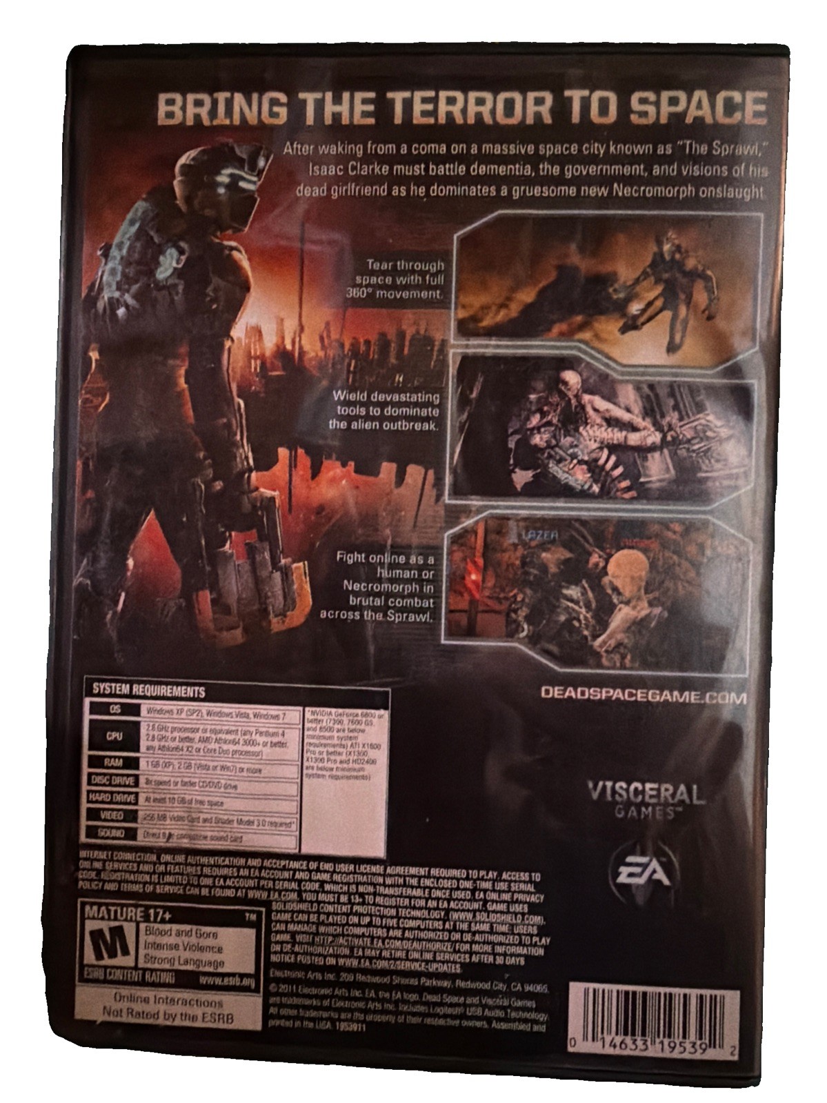 Dead Space 2 PC Video Game DVD Rom Rated M EA 2011 2 Discs Visceral Preowned