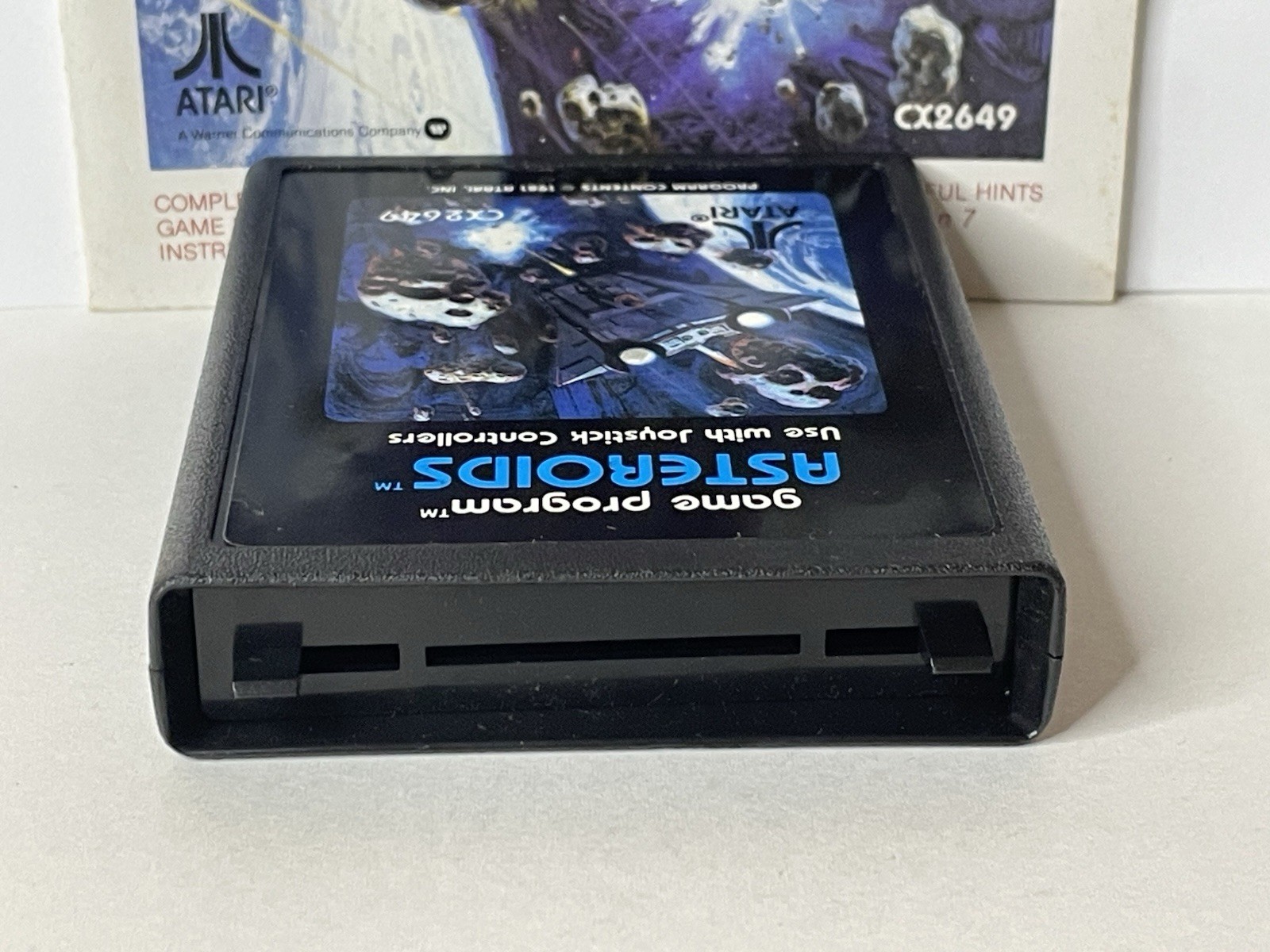 Asteroids (Atari 2600, 1981) Authentic Cartridge & Manual Cleaned Tested