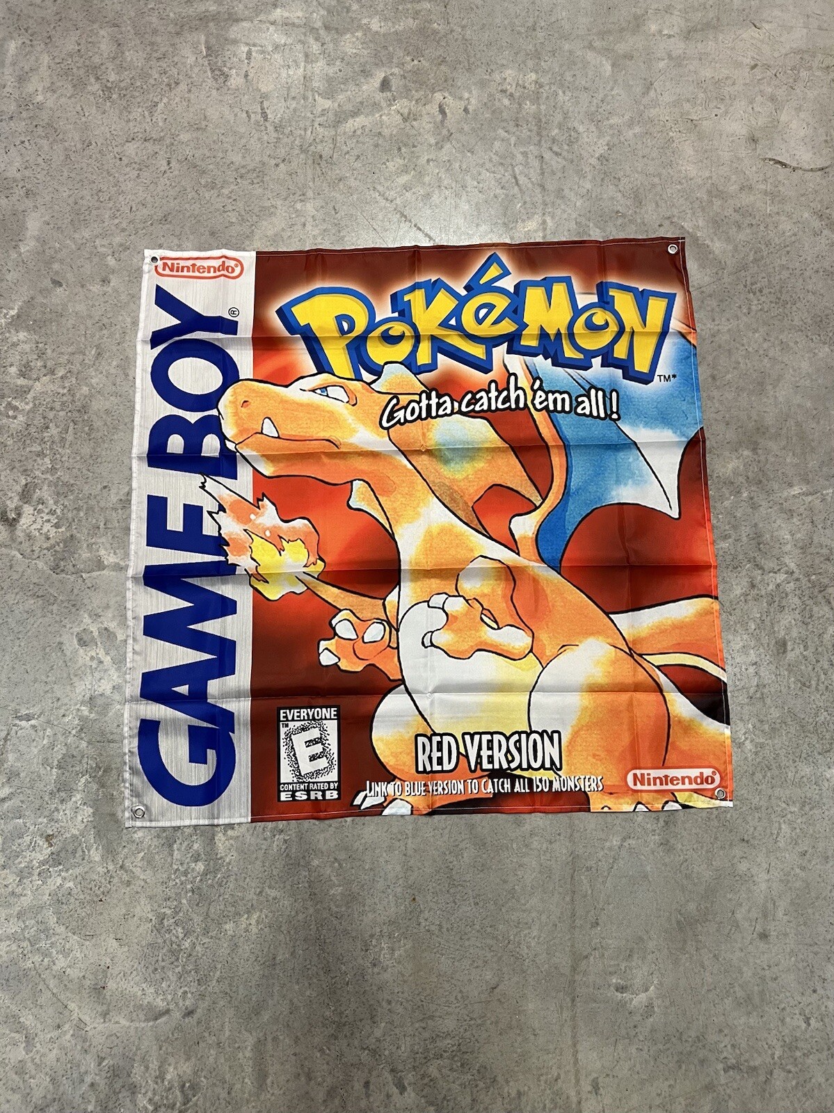 Pokemon Red Version Gameboy Wall Flag Banner Tapestry 3 x 3 Ft