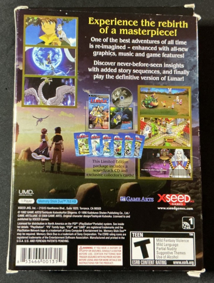 **PSP Lunar: Silver Star Harmony Limited Edition-Free Shipping **