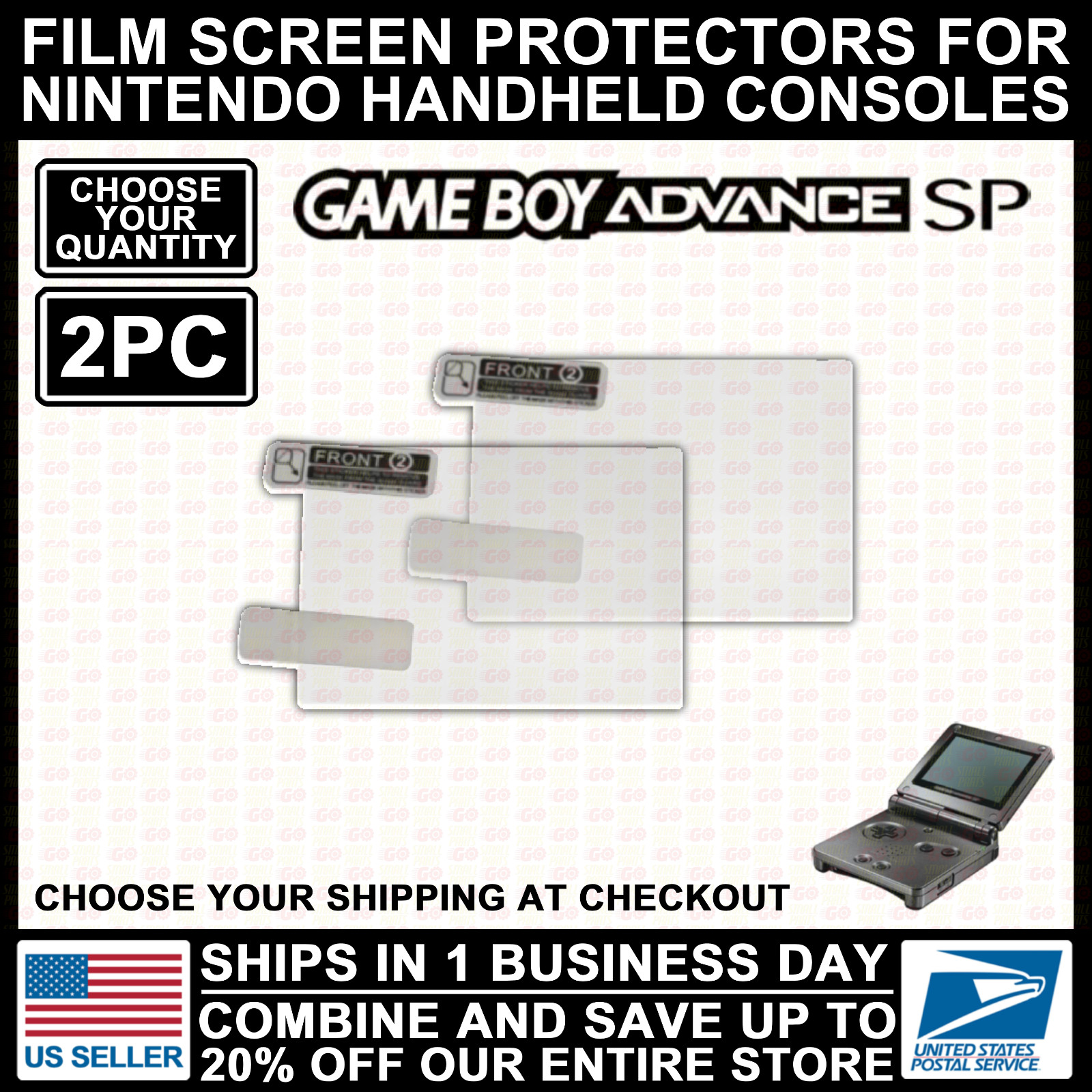 NEW Film Plastic Screen Protector For Nintendo Game Boy Advance SP/GBA SP
