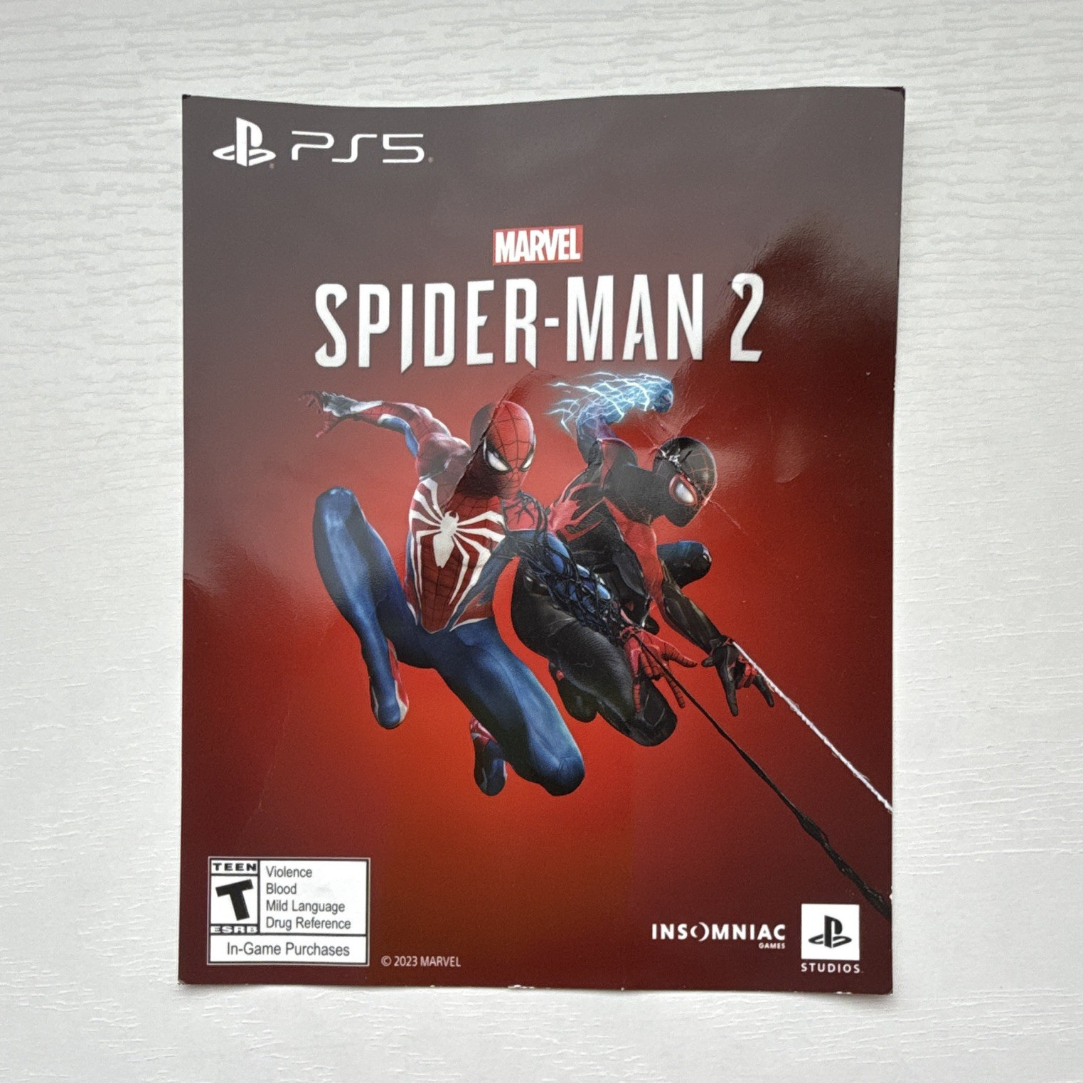 NEW Marvel’s Spider-Man 2 Game Digital Download Pin Code Sony PS5 PlayStation 5