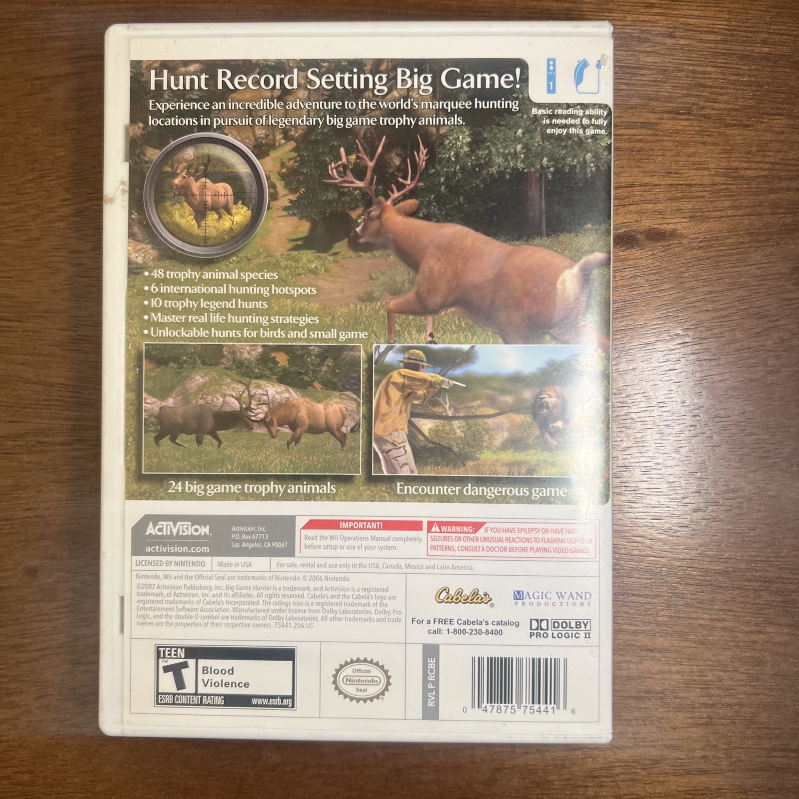Big Buck Hunter Pro (Nintendo Wii) CIB Complete w/ Manual – Nice Condition