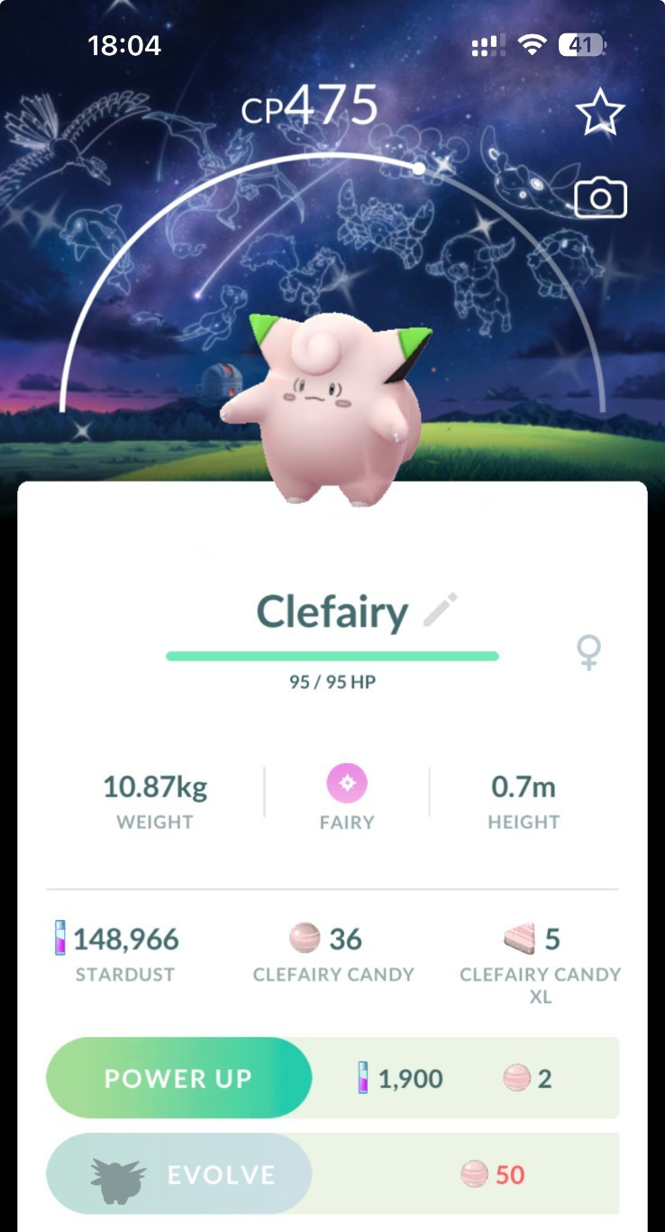 Shiny Clefairy Astronomical Observatory Special Background P’TC 0r TRADE