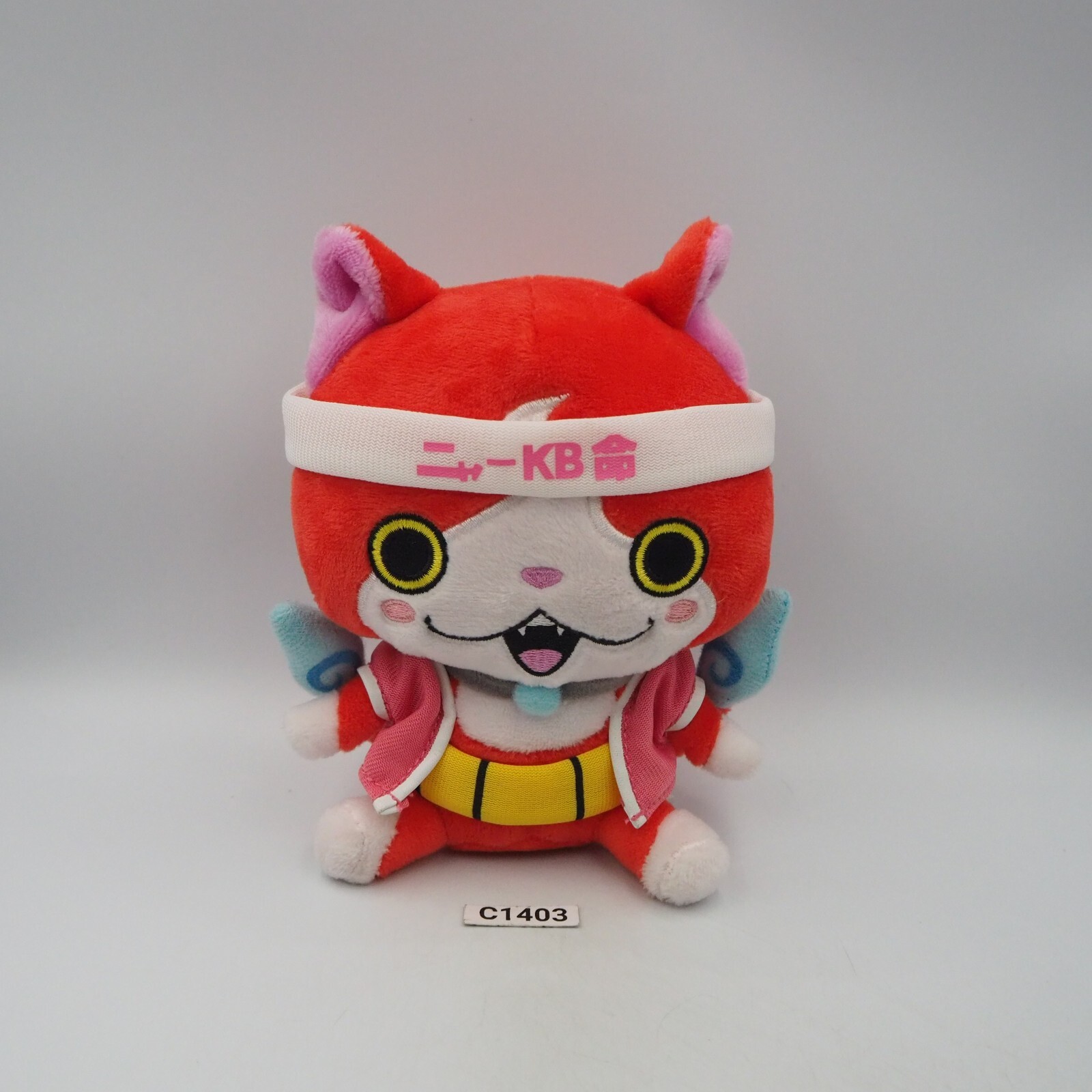 Yokai Watch C1403 Jibanyan Meow Nya-KB Bandai Kuttari Plush 6″ Toy Doll Japan