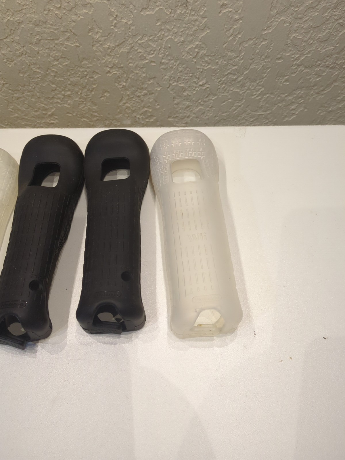 Black And White Silicon Sleeves For Wii Remote Controller Used