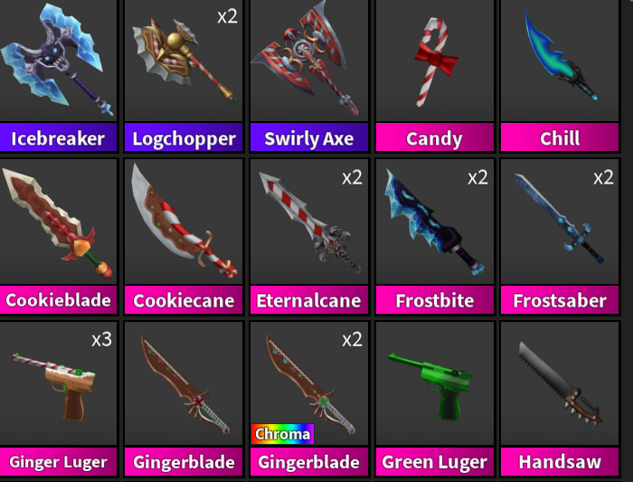 Roblox Murder Mystery 2 MM2 ALL Super Rare Godly Knives and Guns *FAST DELIVERY*