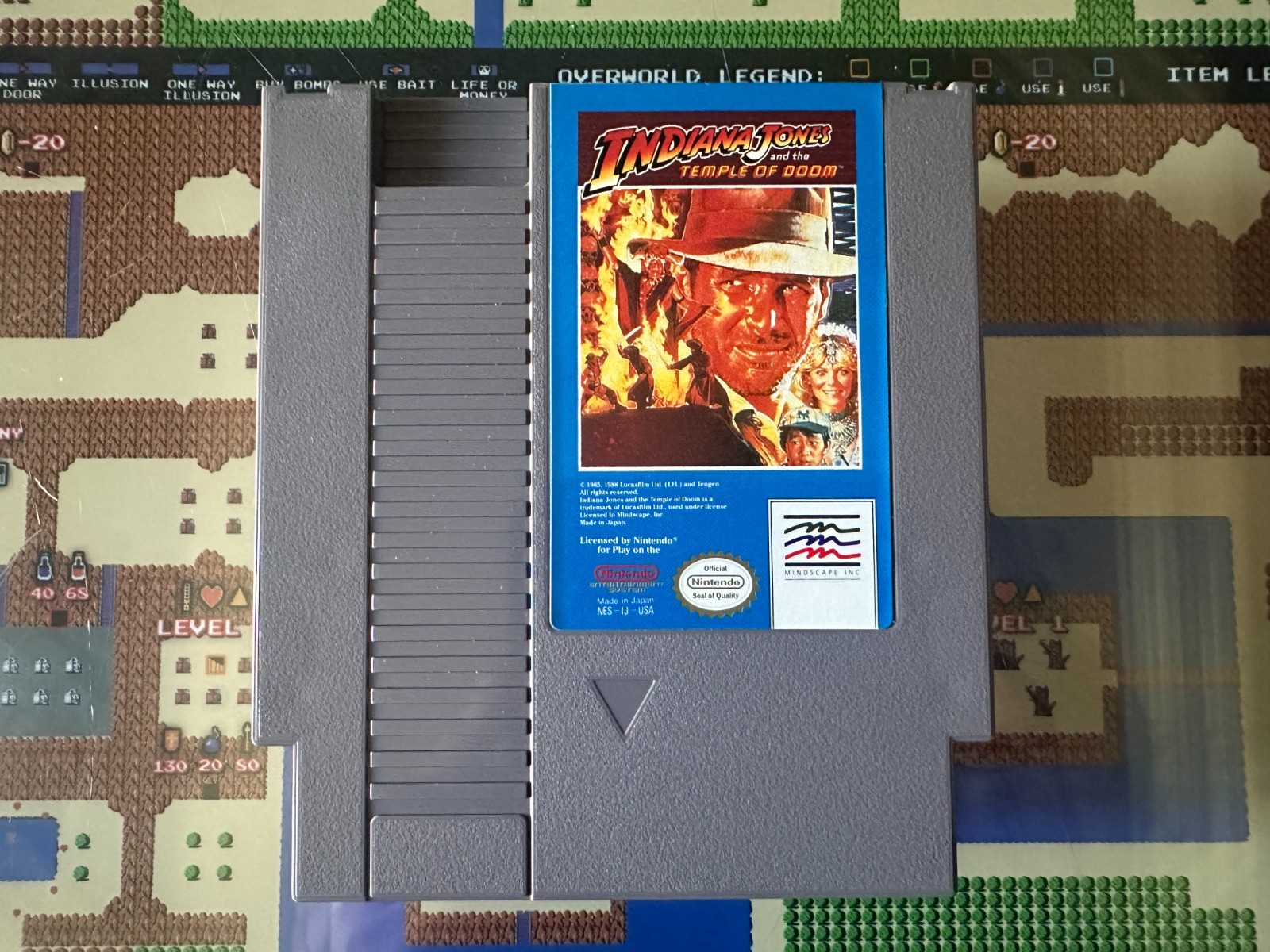 NES Nintendo Indiana Jones and the Temple of Doom Oval Seal CIB Complete in Box