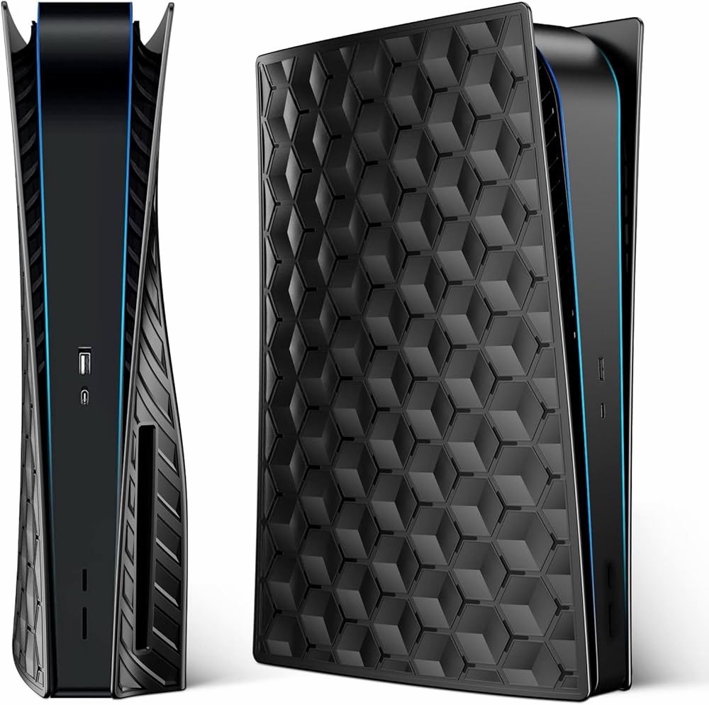 PS5 Disc Edition Black Faceplate Cover Shell Hard Case Anti Scratch Dustproof
