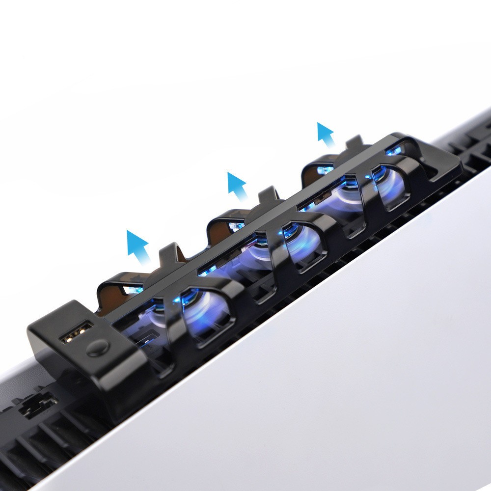 ABS Cooling 3 Fan With Light For PS5 Exhauster Digital Edition/Ultra HD Console