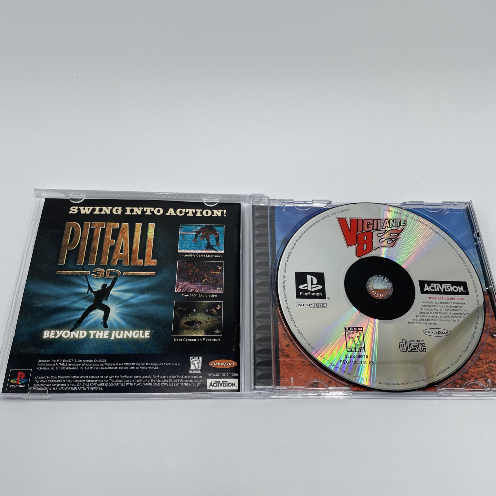 Vigilante 8 PS1 PlayStation 1 Complete CIB + Registration Card Black Label