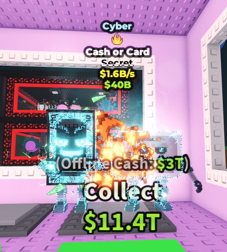 Cash or Card Cyber 1.6B/s – Rare Secret – Steal A Brainrot