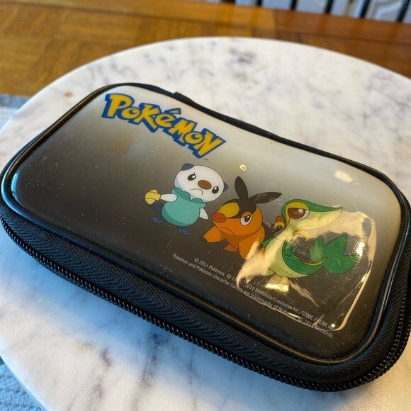 Pokemon Black and White Soft Zip Travel Case Nintendo DS 2011 Oshawott Snivy …