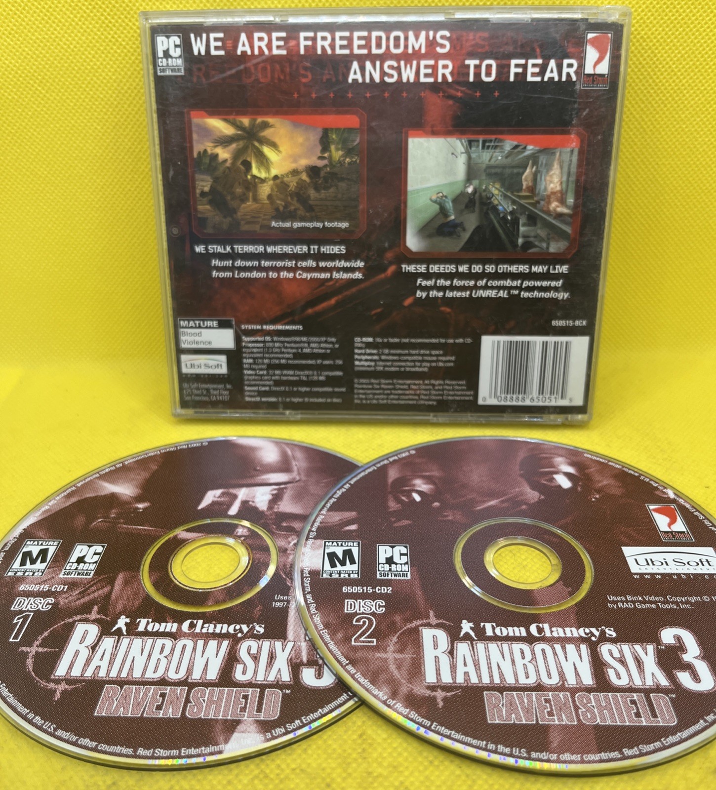 Tom Clancy’s Rainbow Six 3 Raven Shield (2-Disc Set, PC CD-ROM, 2003)