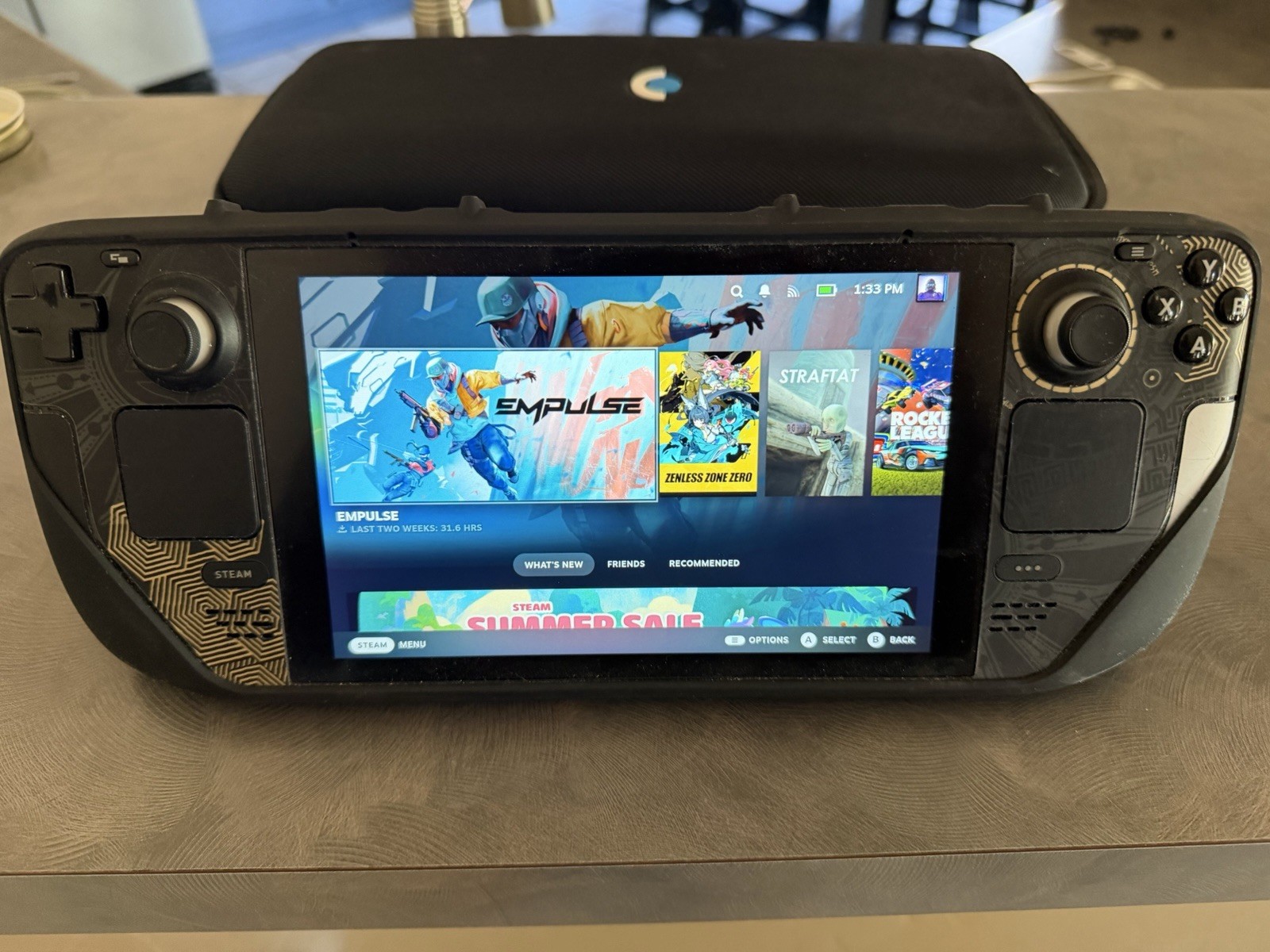 Valve Steam Deck Black 512GB LCD With Dbrand Zelda Decal And Killswitch Case