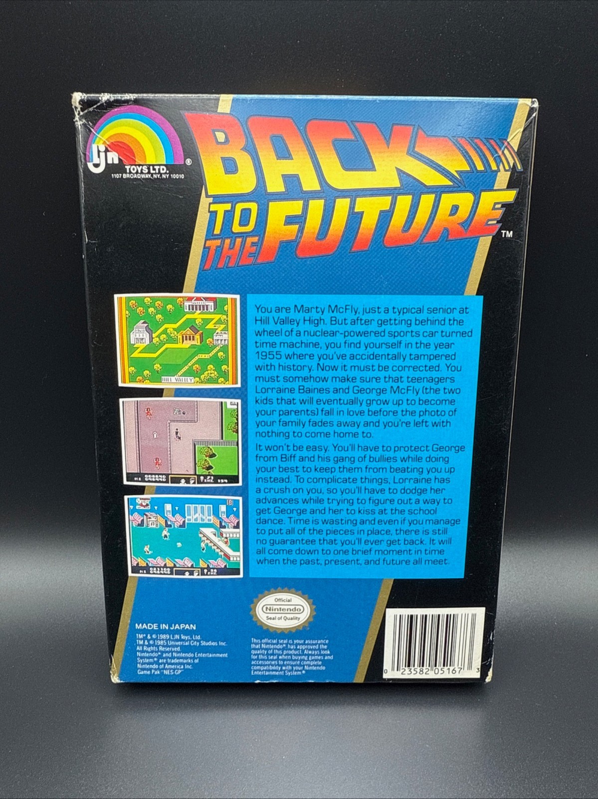 NES Back to the Future Game in Original Box MISSING MANUAL (1989) Nintendo
