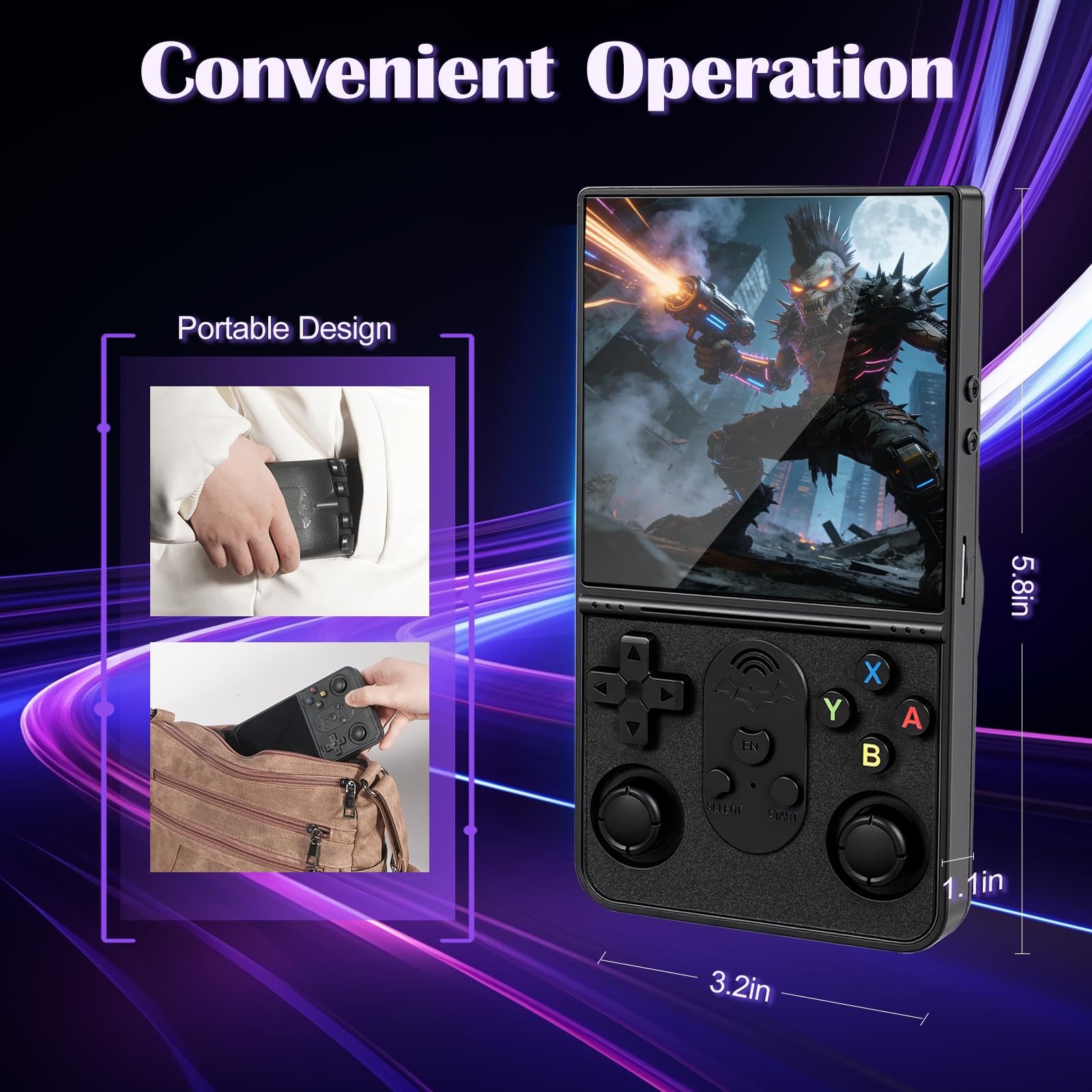 S600 Retro Handheld Game Console – 4.0 Inch IPS Display, 128GB Memory, Over 18,0