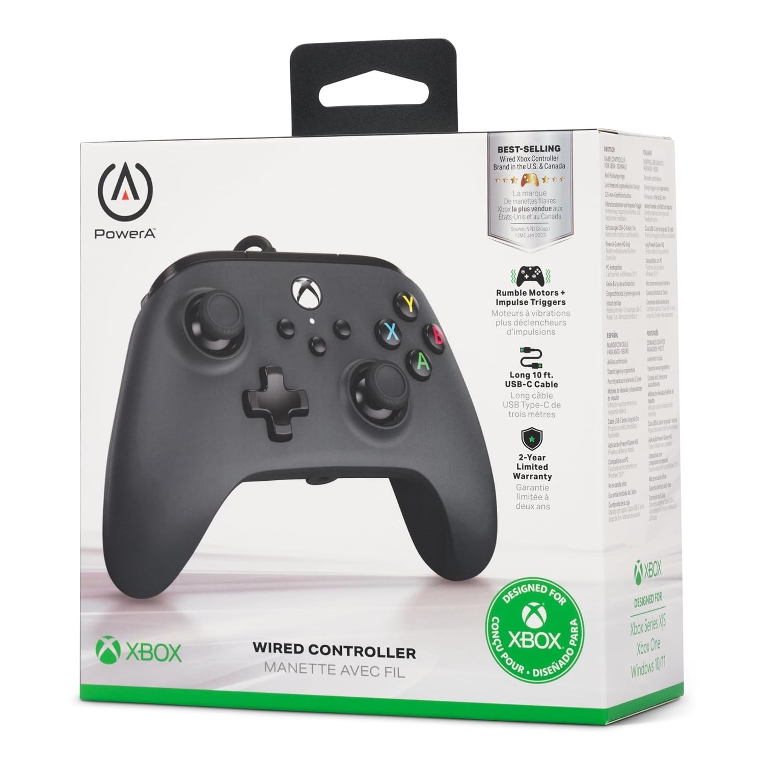 NEW PowerA Wired USB-C Cable Controller for Xbox Series X Works on Windows 10/11