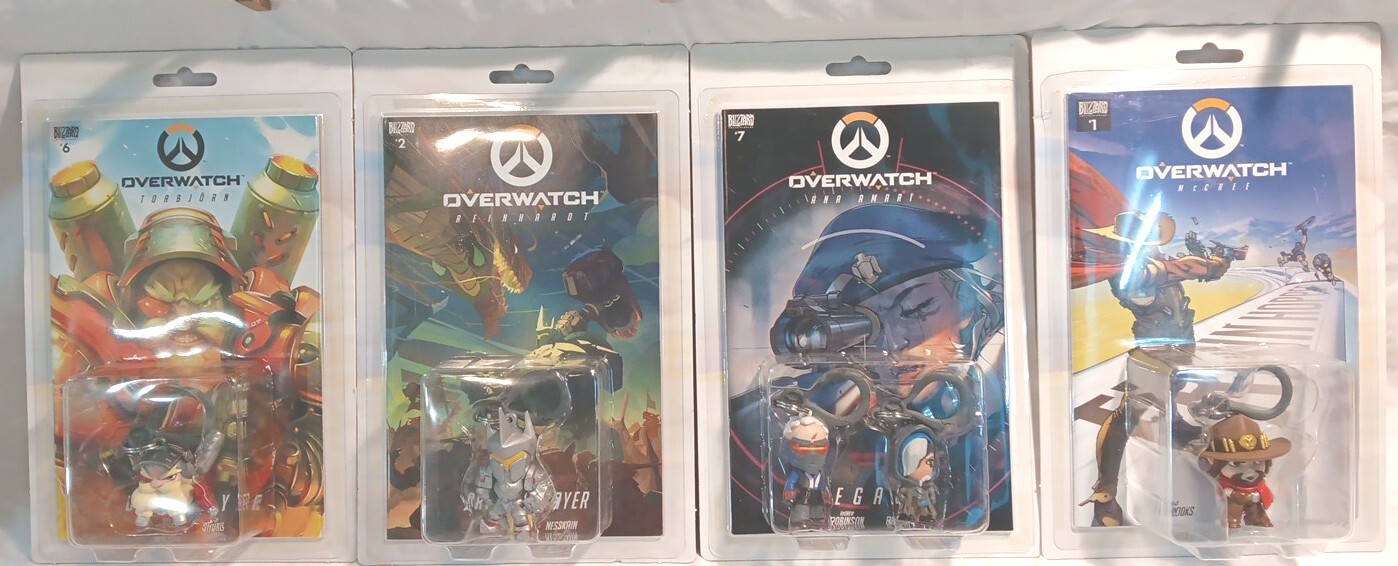 Overwatch Comic Book & Action Figure Backpack Hanger, New