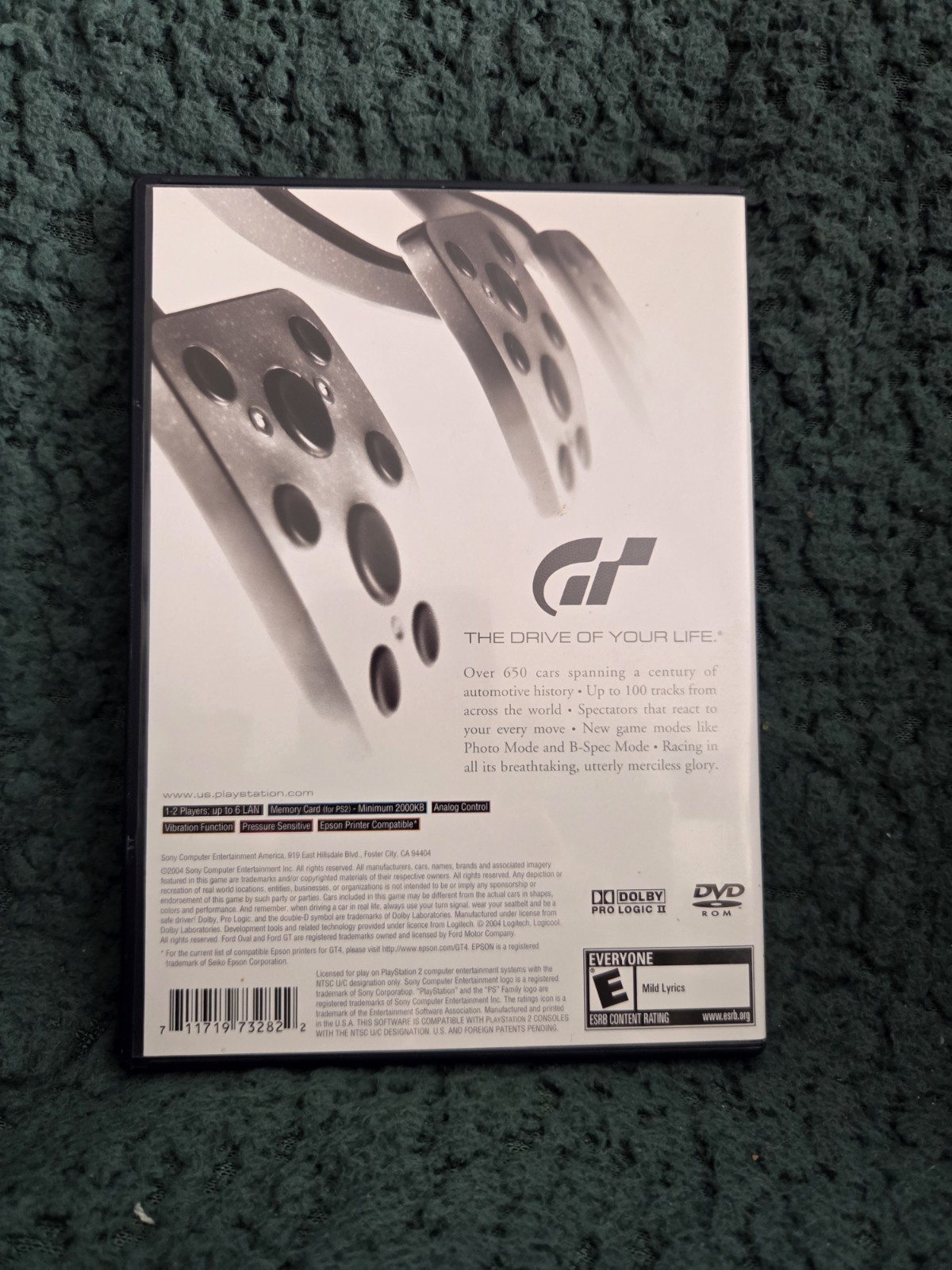 Gran Turismo 4 Sony PlayStation 2 Manual Included E-Everyone NTSC-U/C