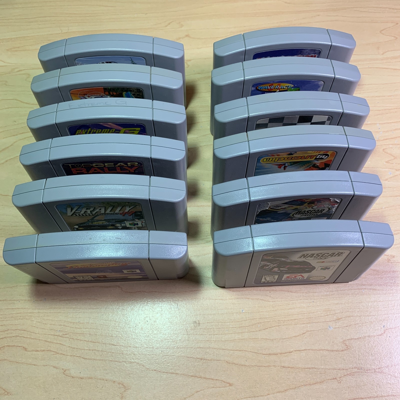 12 Car Racing Game Lot – Derby Rally Extreme Nintendo 64 Authentic Clean Tested