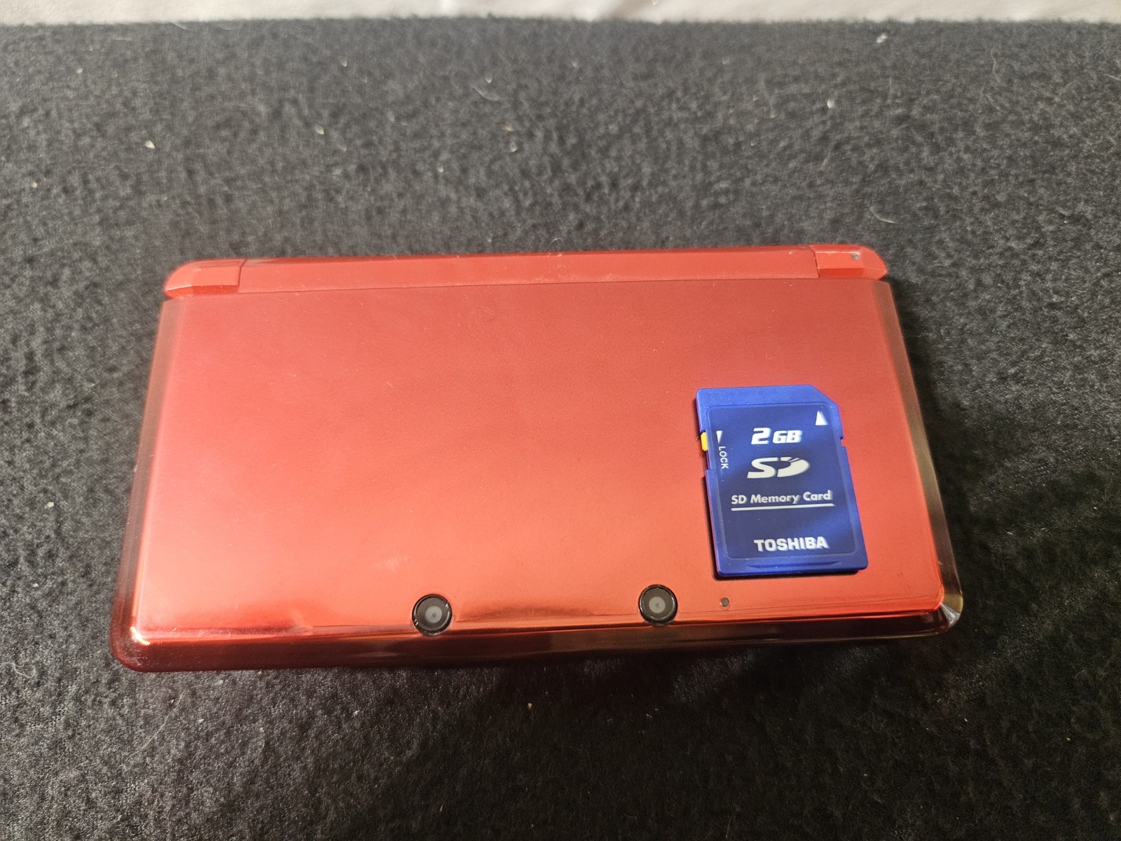 Nintendo 3DS Original Flame Red New Battery No Charger/Stylus Tested