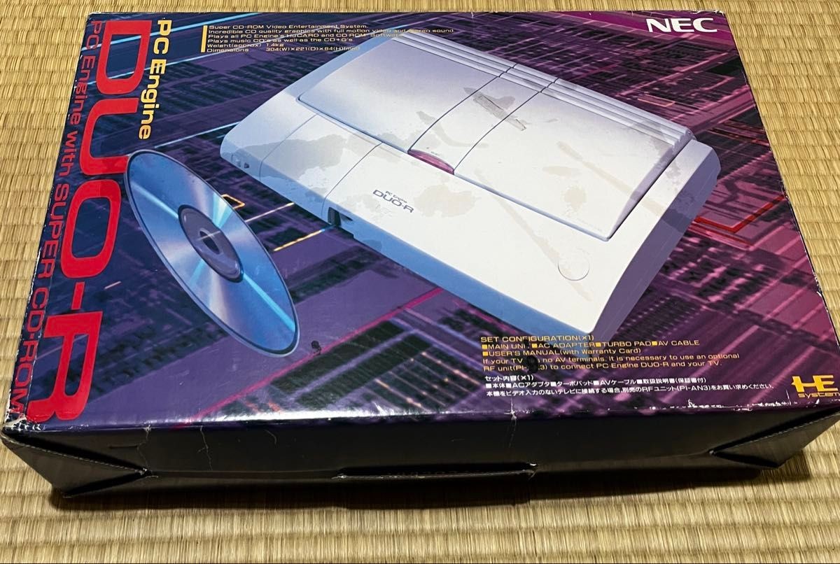 NEC PC Engine Duo-R PI-TG10 White Console NTSC-J AC100V Retro #0002