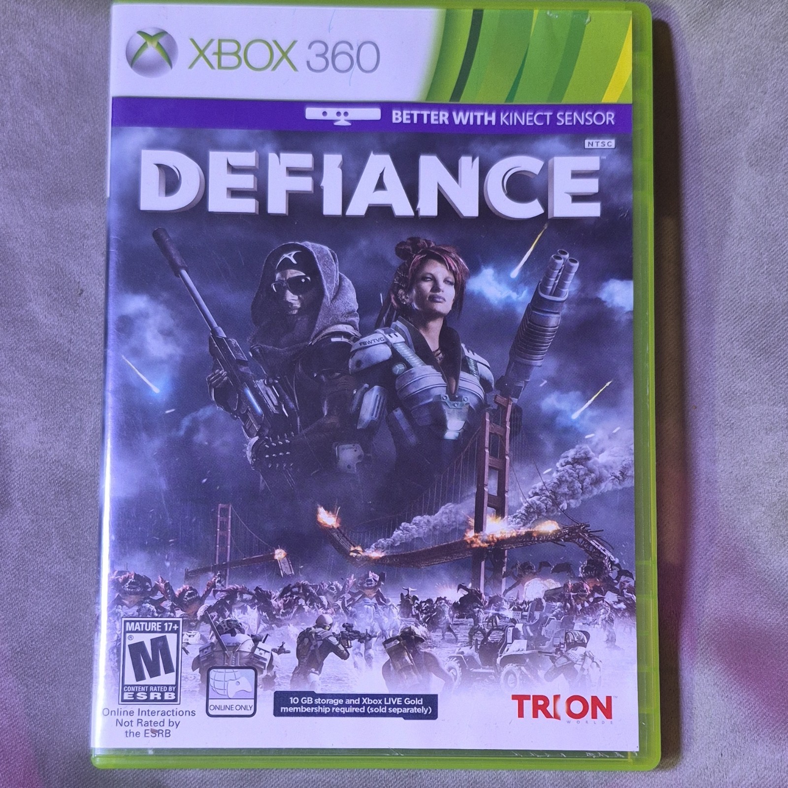 Trion Worlds Defiance Xbox 360 Shooter Action Adventure Manual Multiplayer
