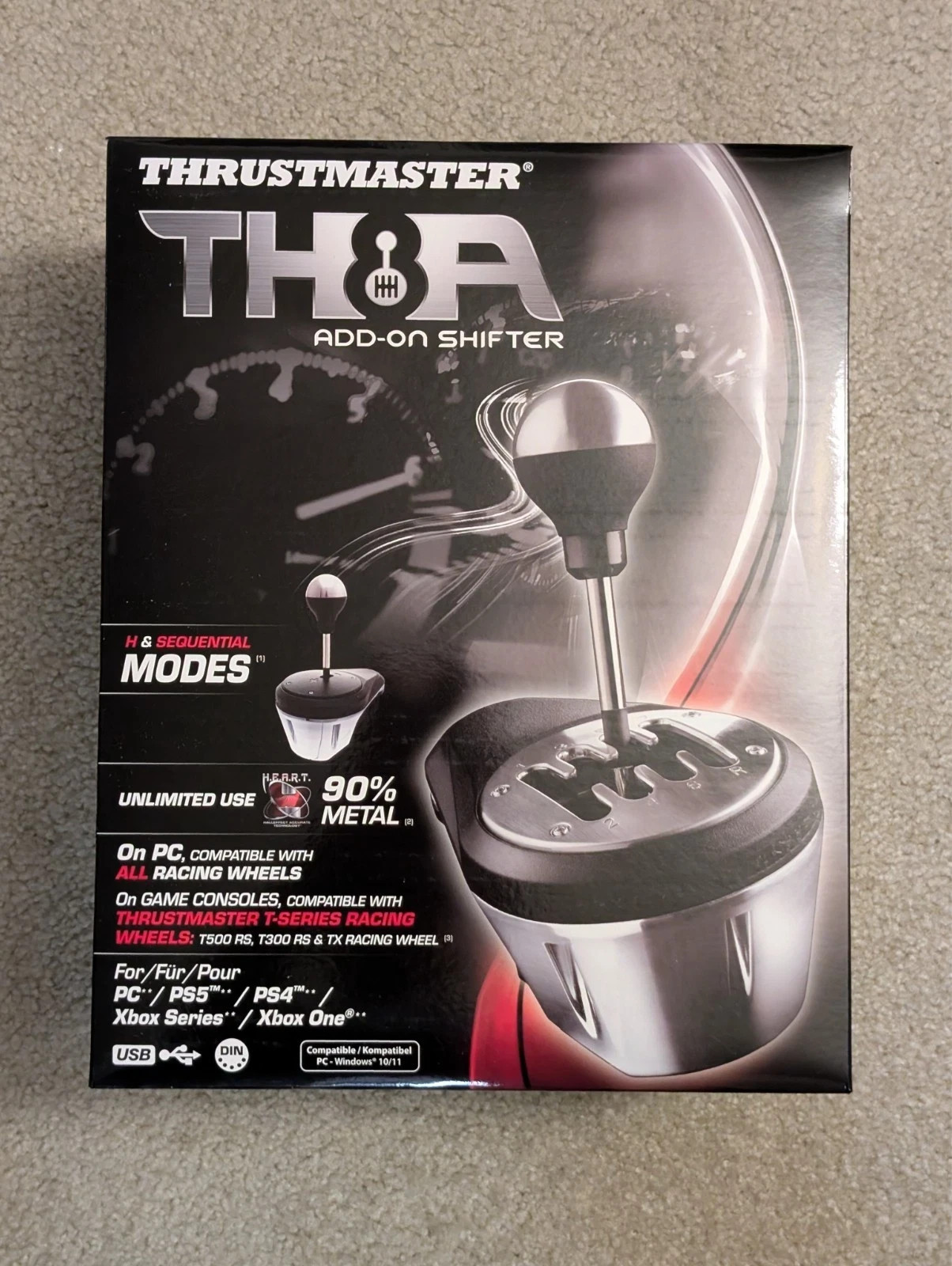 (New) Thrustmaster TH8A Racing Shifter – Black And Silver